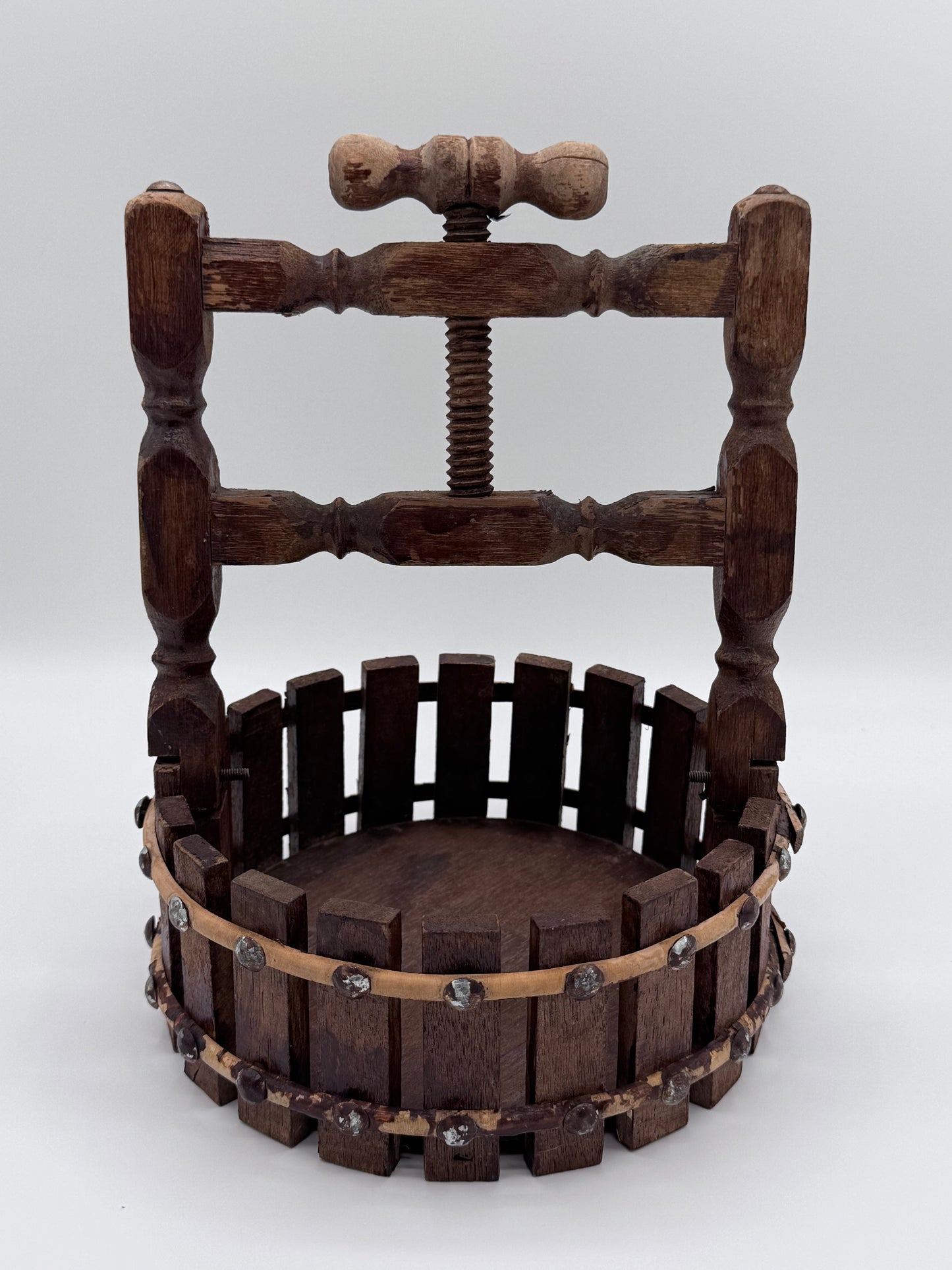 Vintage Wishing Well Nut Cracker Basket