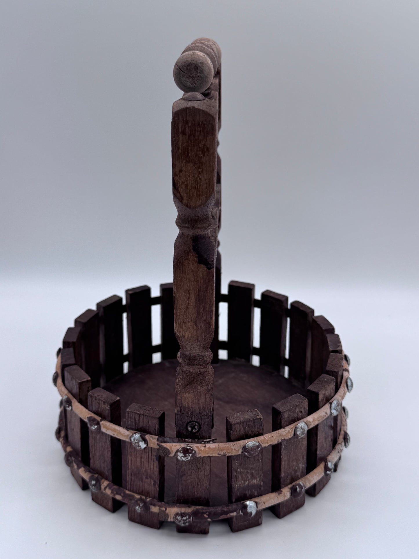 Vintage Wishing Well Nut Cracker Basket