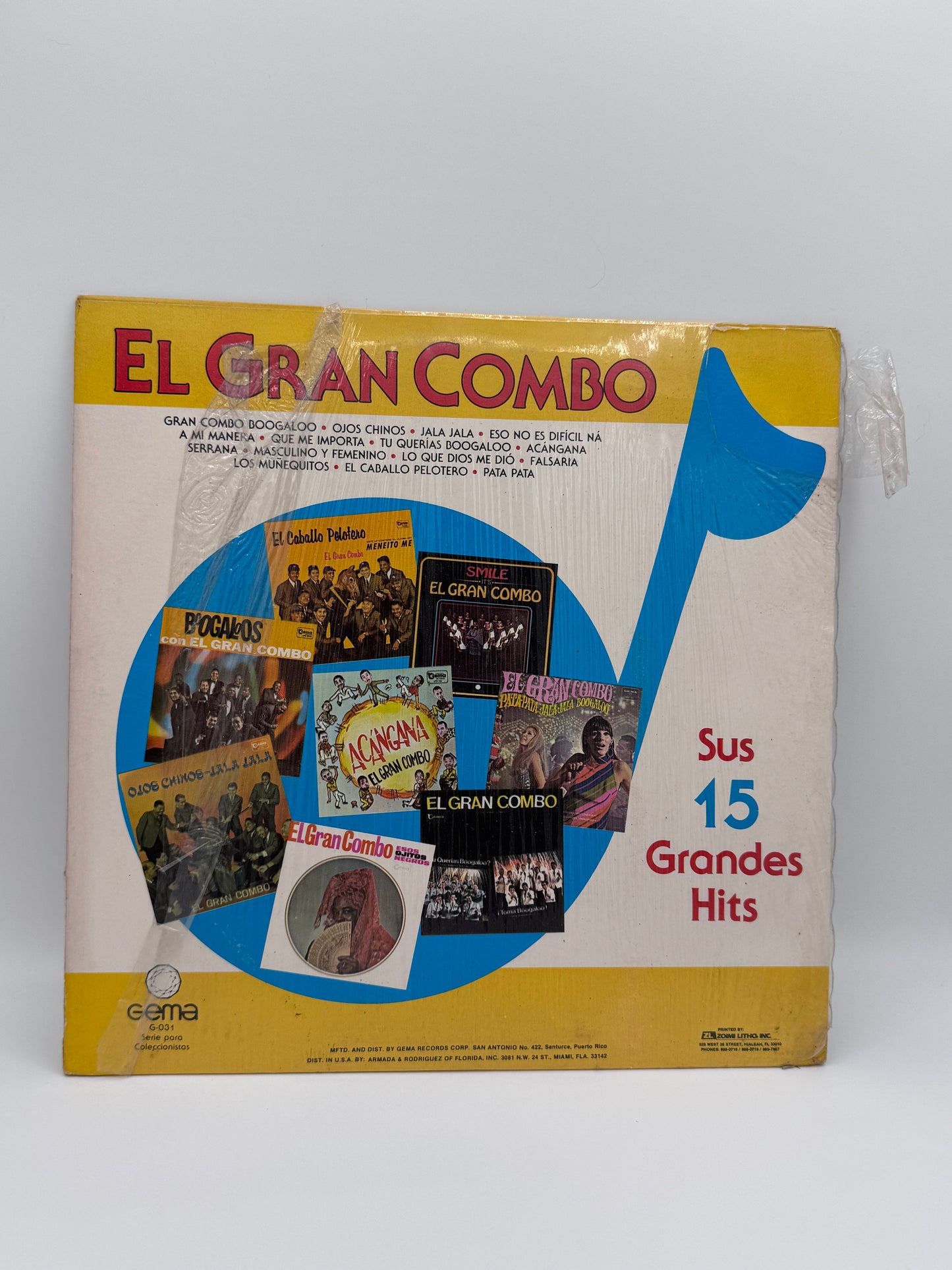 Sus 15 Grandes Hits El Gran Combo 1982 Vintage Vinyl Record