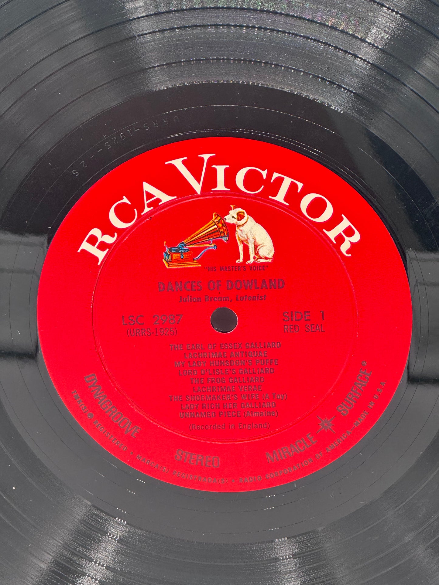 Dances of Dowland Julian Bream 1968 Vintage Vinyl Record