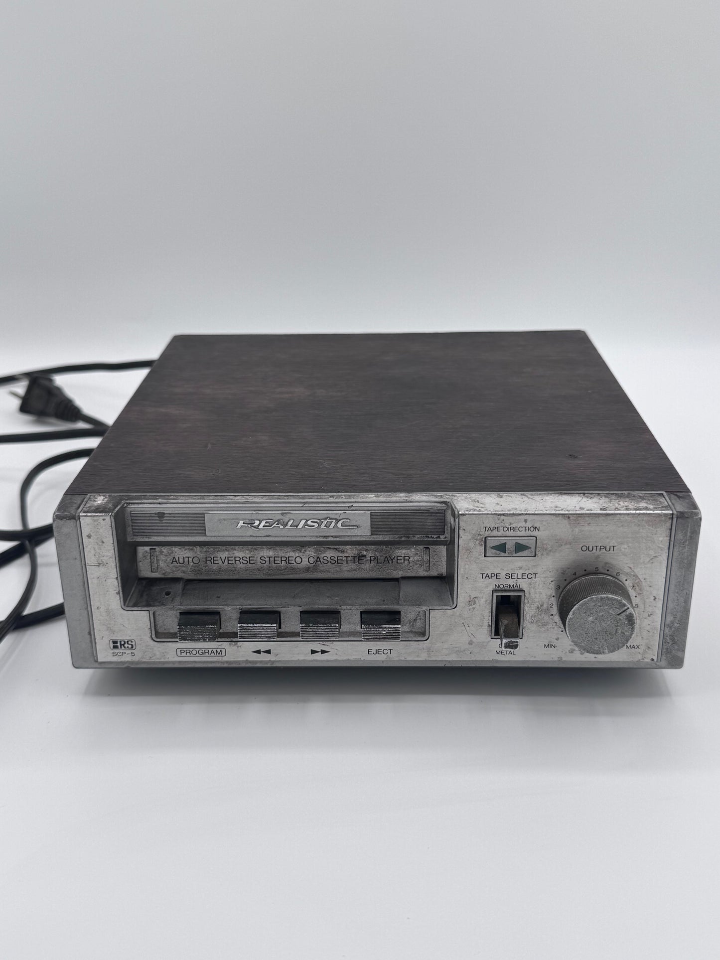 Realistic SCP-5 Stereo 1980’s Cassette Player Car Dash Vintage Antique Radio Stereo Rare
