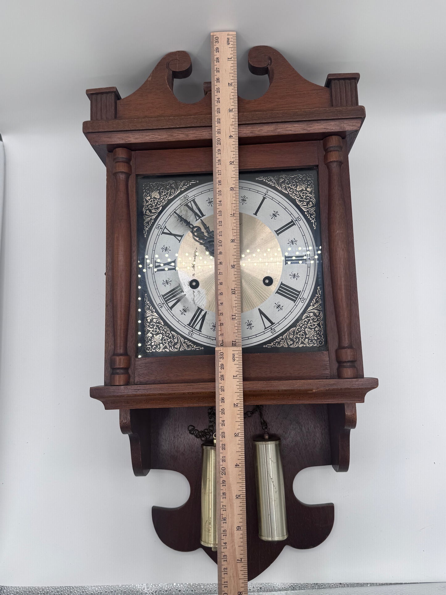 Hamilton 31 Day Walnut Antique Vintage Wall Clock- Not Tested