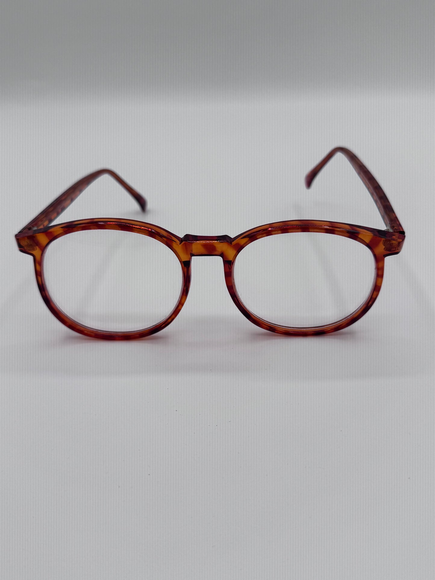 Fashion Fake Eyeglasses Tortoise Amber and Clear Lense