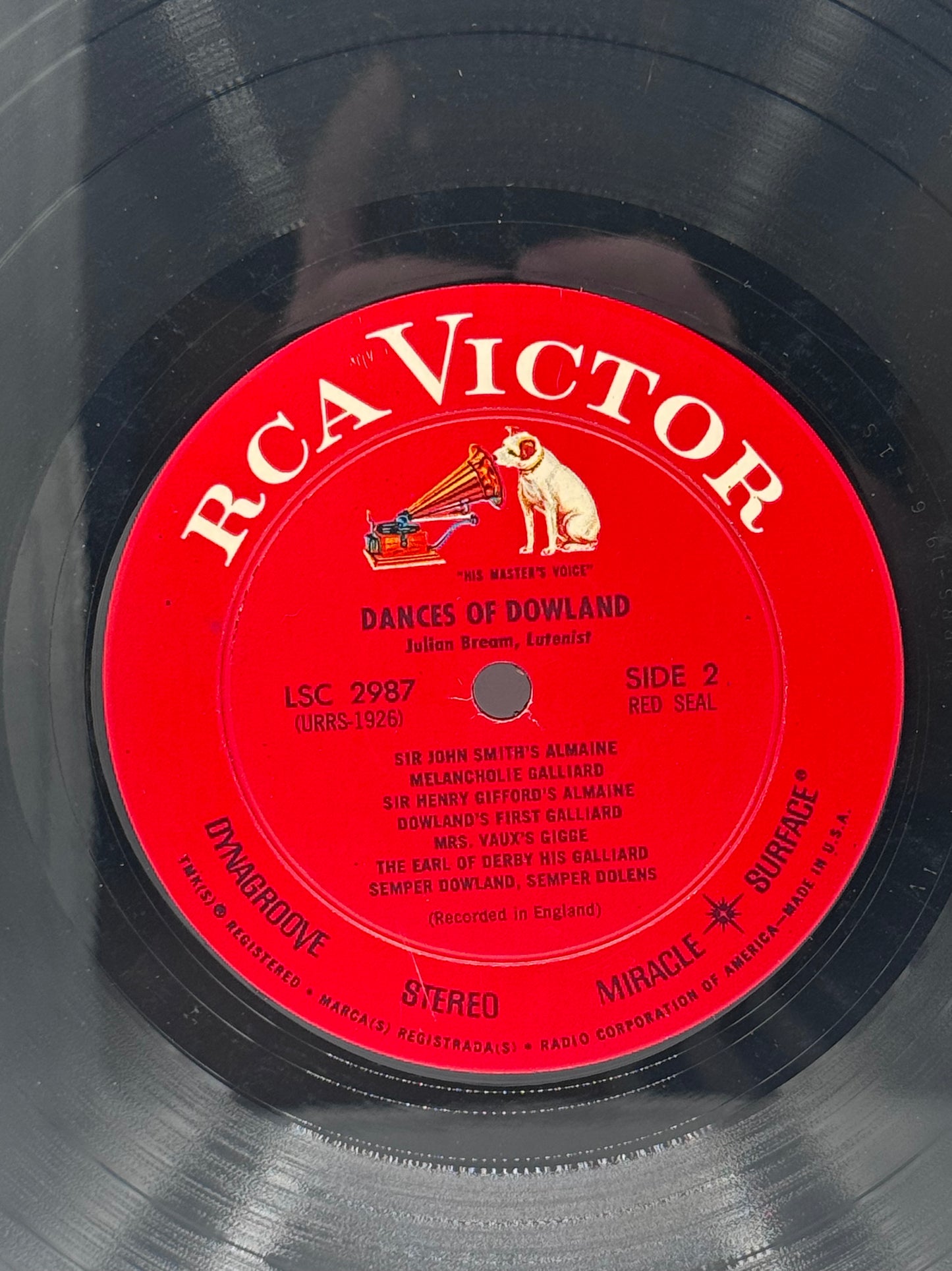 Dances of Dowland Julian Bream 1968 Vintage Vinyl Record