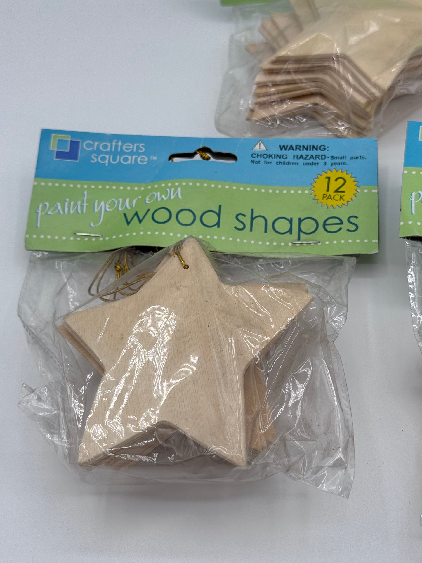Set of 36 Wood Star Ornaments for Painting Crafts