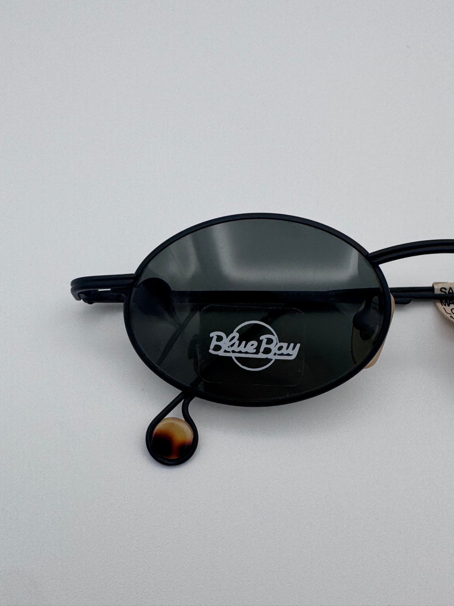 Blue Bay By Sifilo 90’s Black Wire Made in Italy Vintage Sunglasses NOS Malmo/S Black