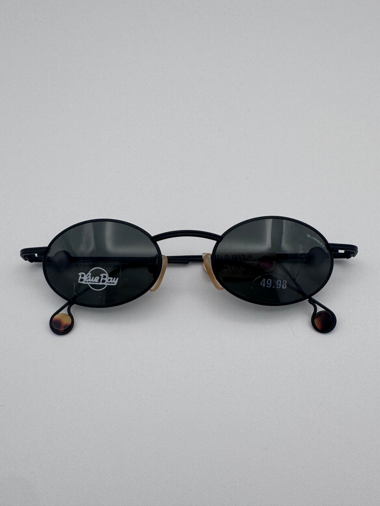 Blue Bay By Sifilo 90’s Black Wire Made in Italy Vintage Sunglasses NOS Malmo/S Black
