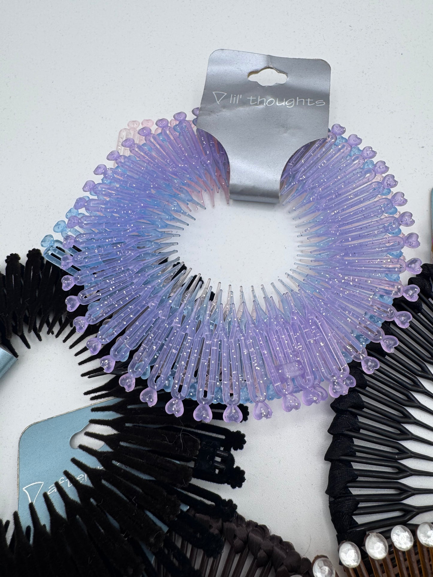 Mystery Mixed Lot of 14 90’s Retro Flexible Stretch Hair Combs Teeth Headband