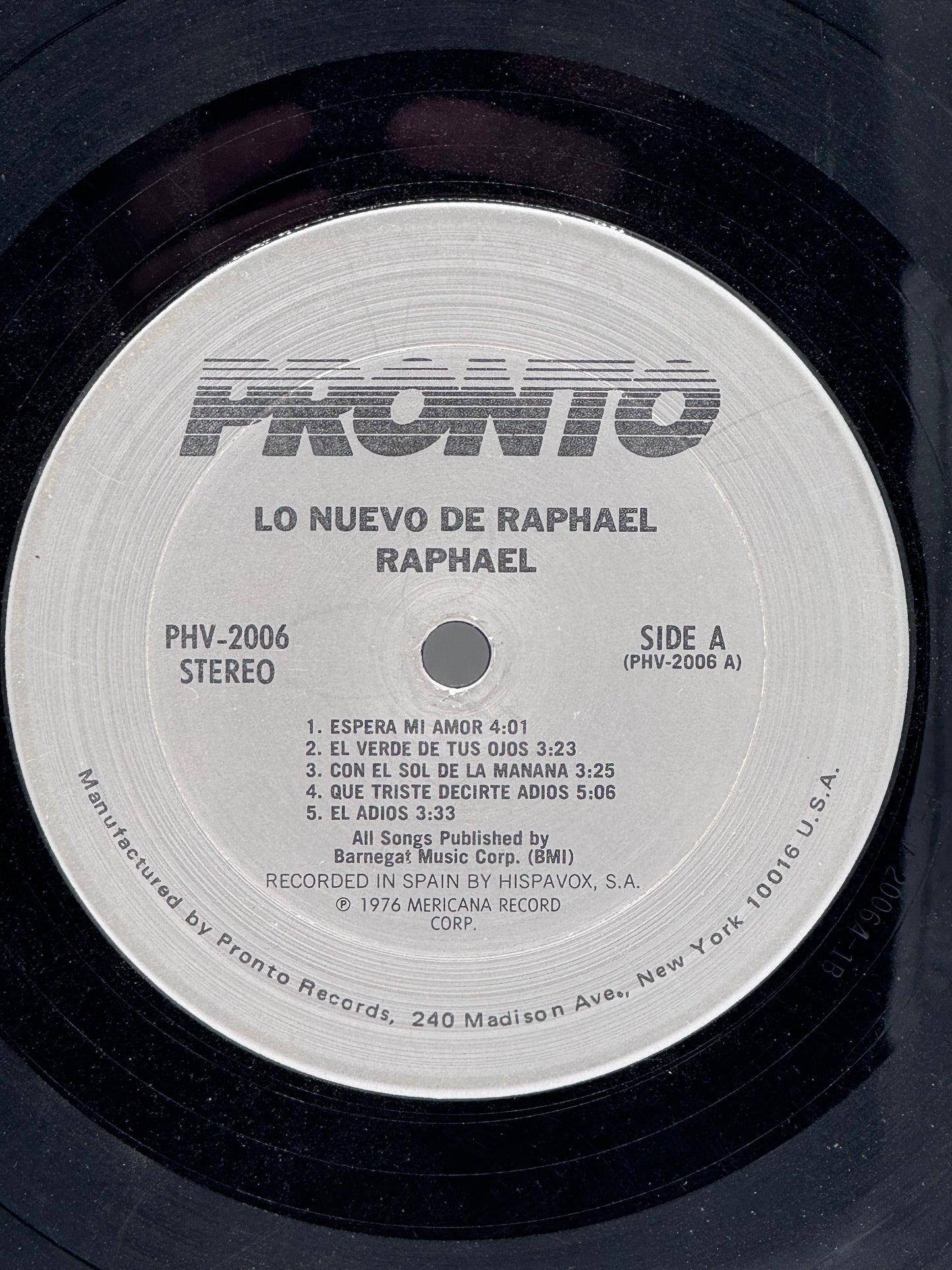 Yo Canto Franco 1980’s Vintage Vinyl Record