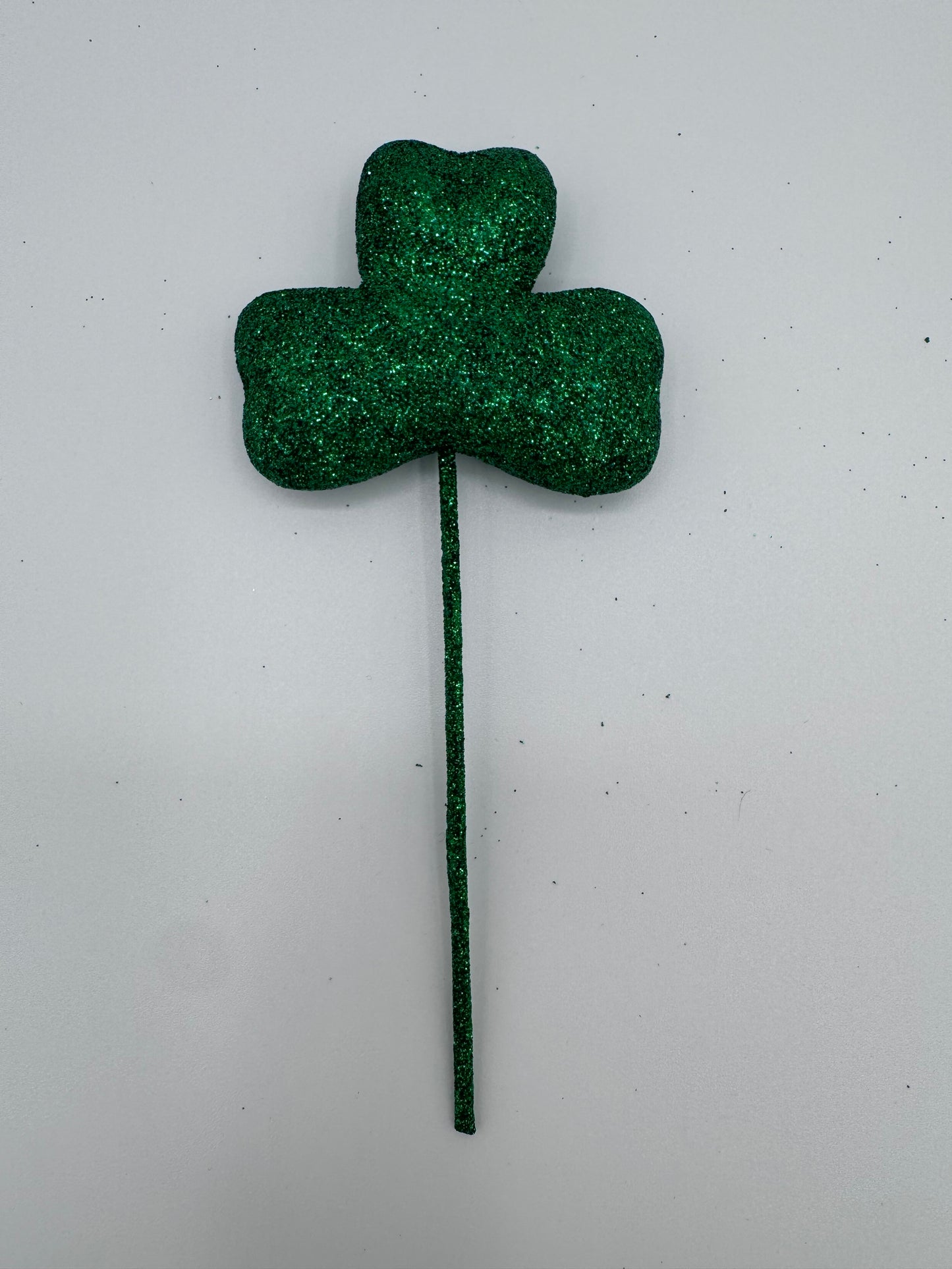 St Patrick’s Day Green and White Shamrock Handmade Vintage Decor