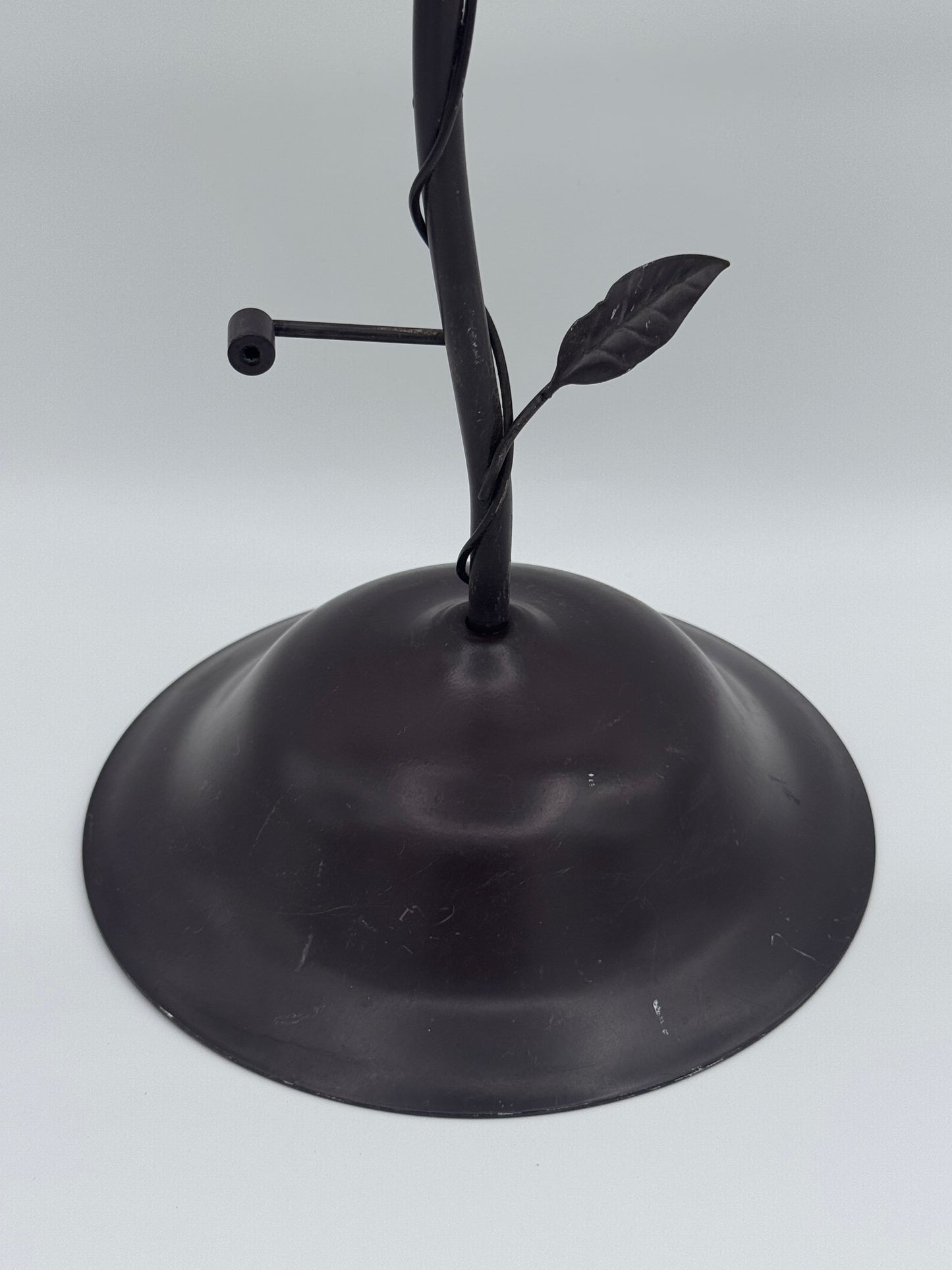 Metal Brown Floral Antique Jewelry Stand Display Storage Holder