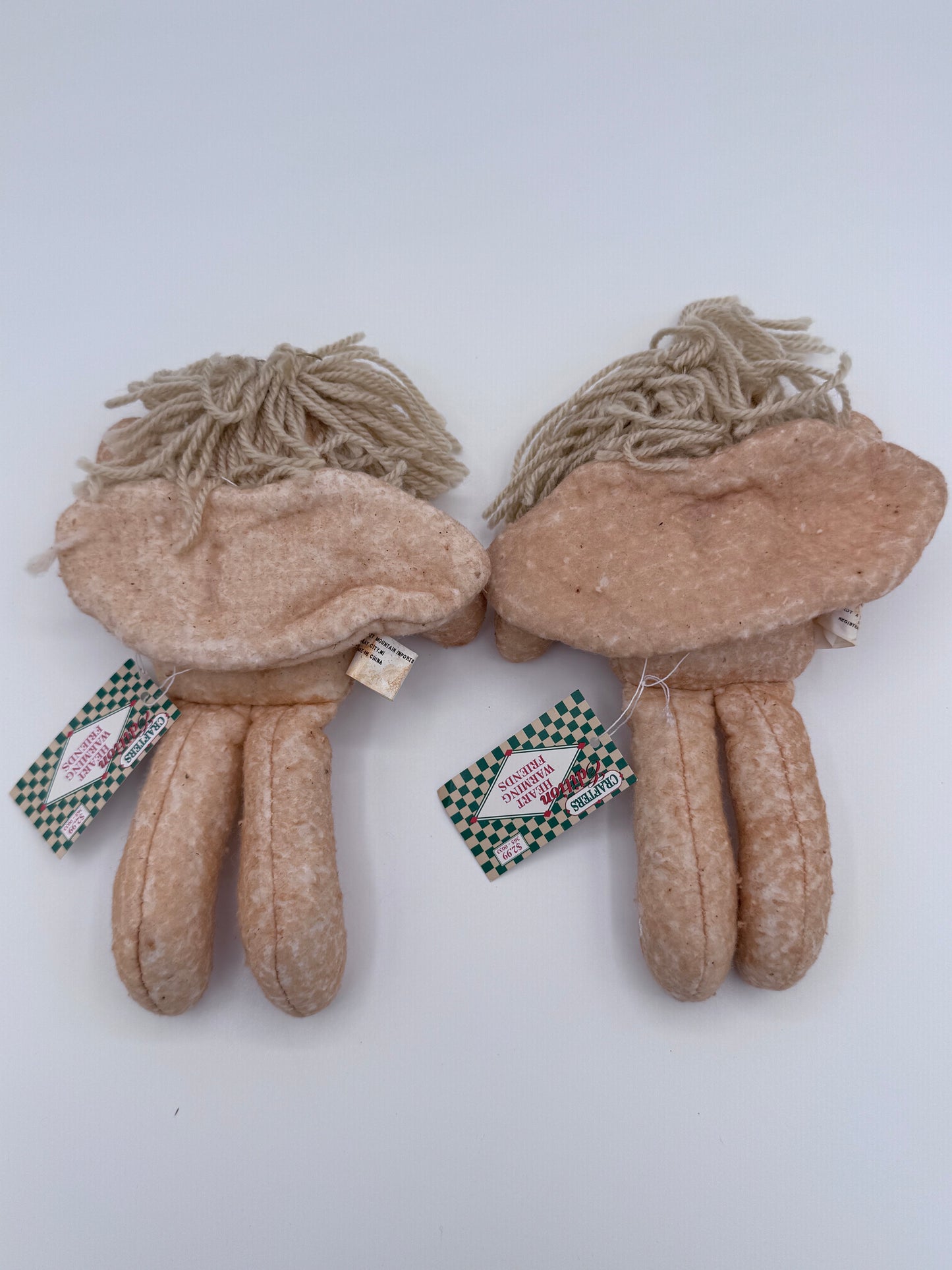 Set of 2 Vintage Cloth Fabric Angel Dolls for Crafting