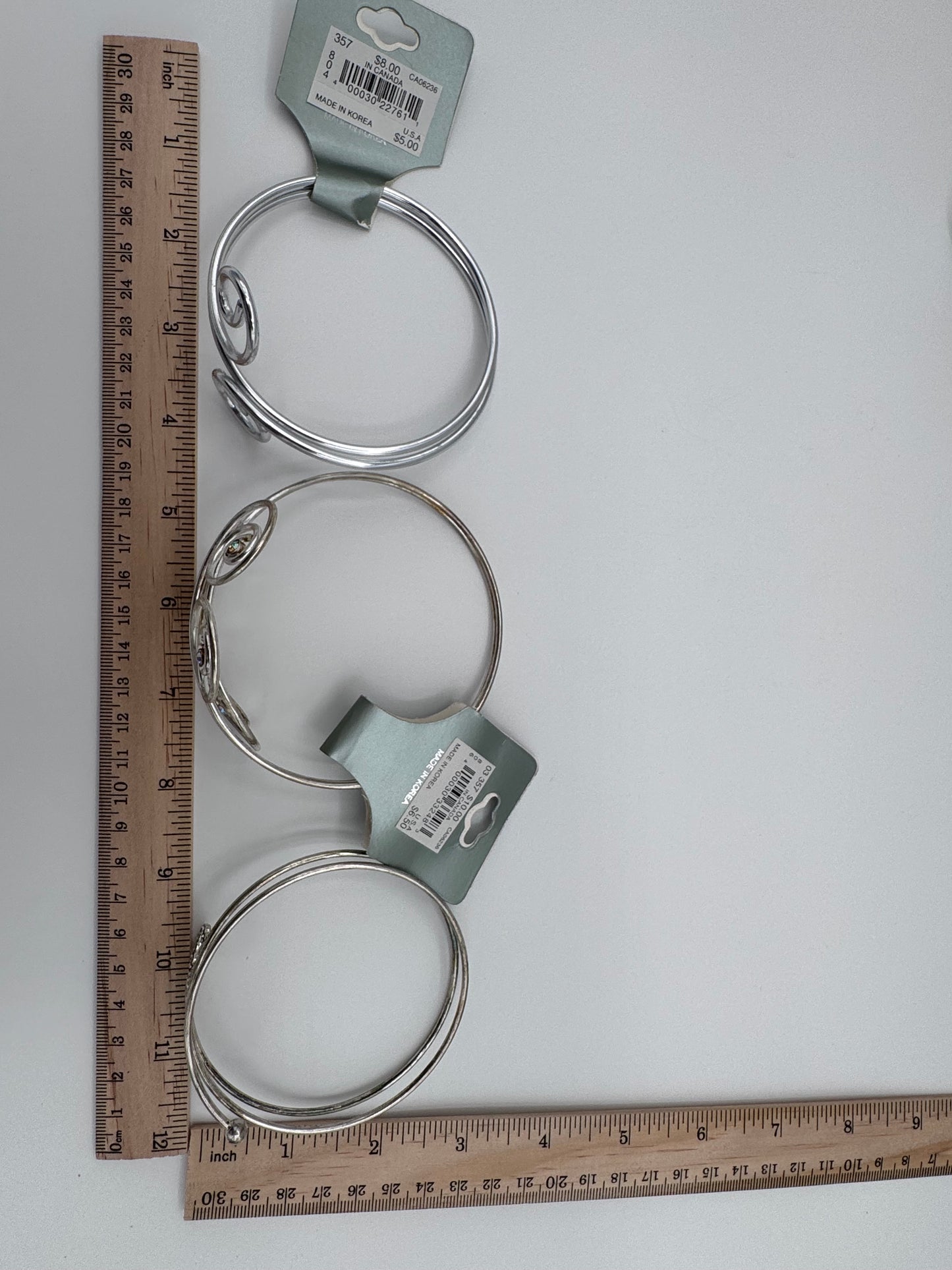 Set of 21 Silver Cuff Costume Jewelry Bracelet Arm Band Vintage After Thoughts