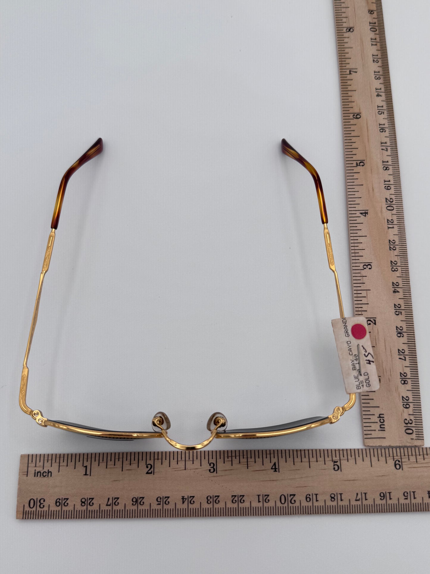 Blue Bay By Sifilo 90’s Gold Wire Made in Italy Vintage Sunglasses NOS Cayo Grande/S Gold