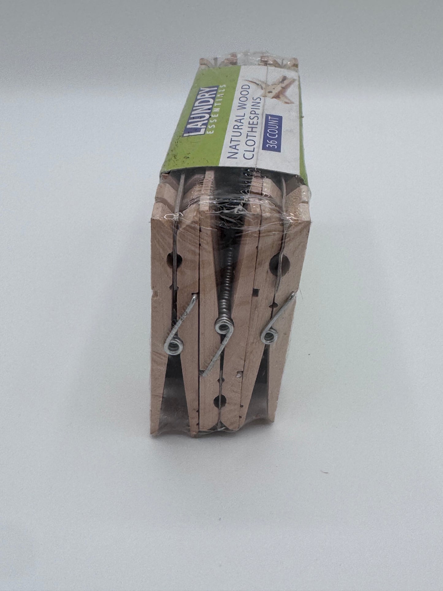 Set of 36 Clothespins Natural Wood Laundry Essentials