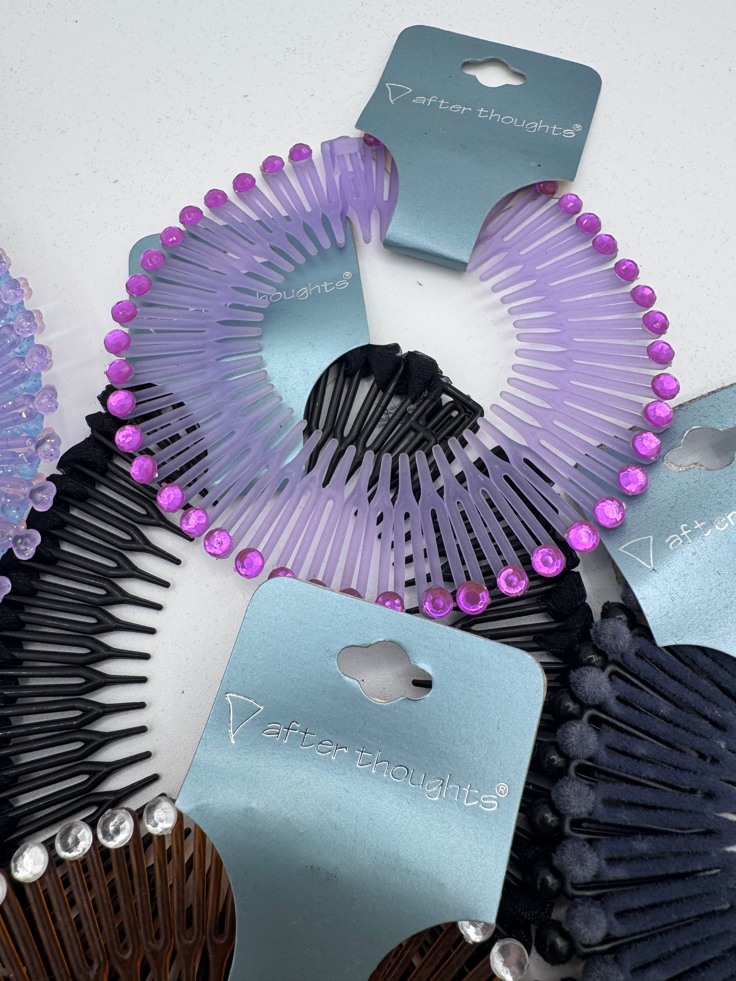 Mystery Mixed Lot of 14 90’s Retro Flexible Stretch Hair Combs Teeth Headband
