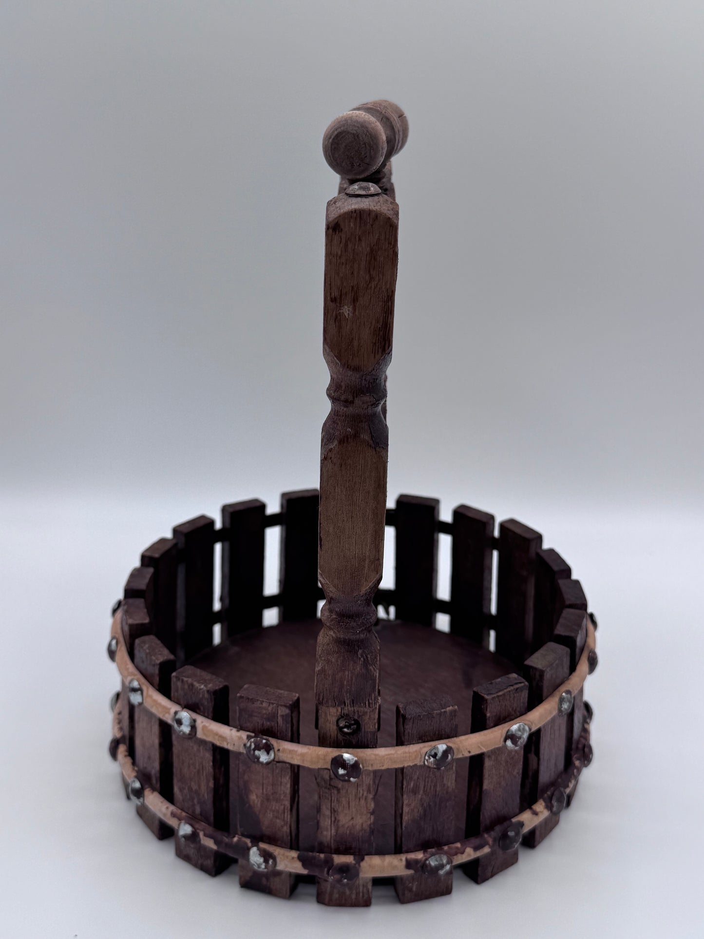 Vintage Wishing Well Nut Cracker Basket