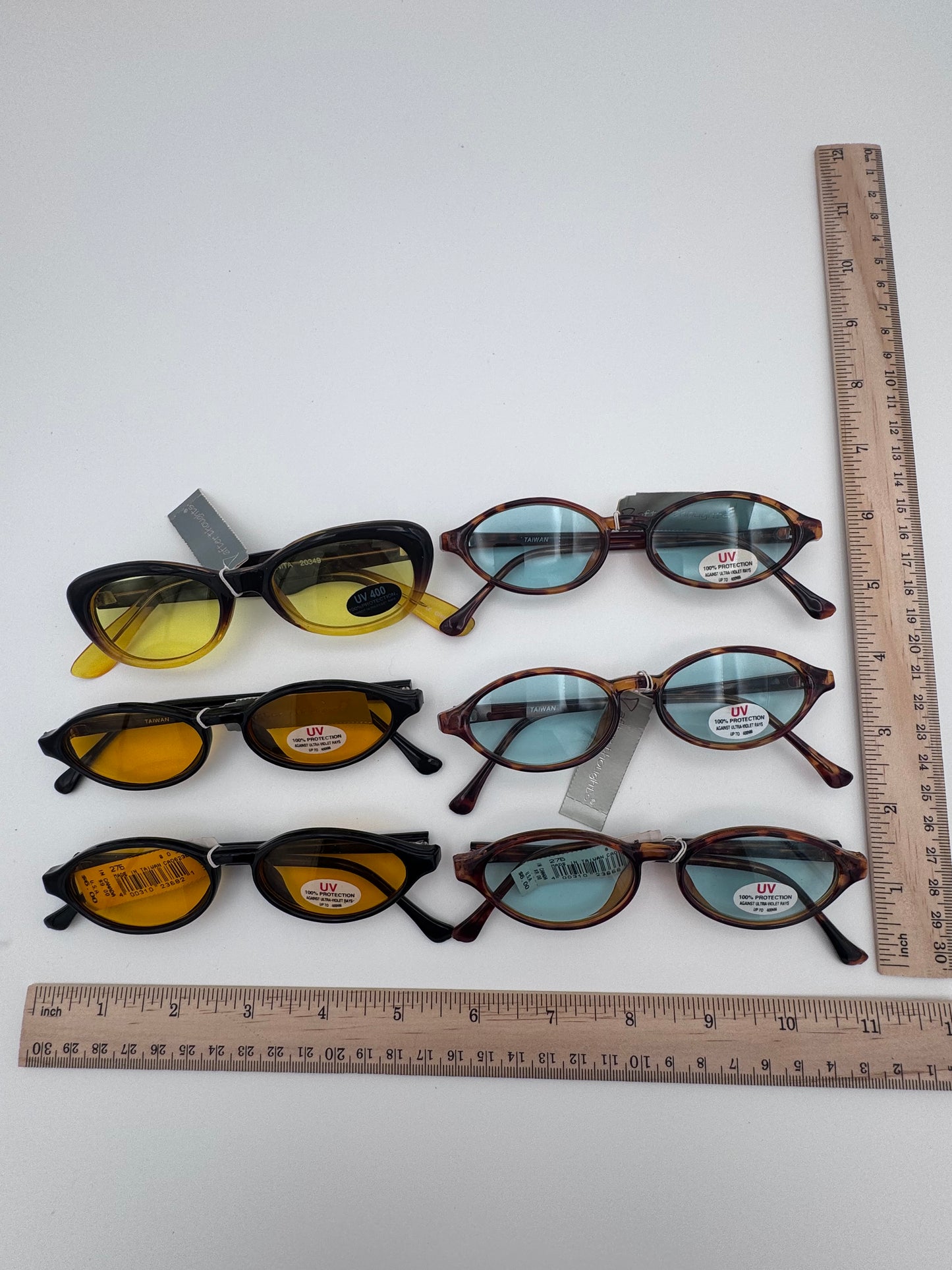 Fashion Sunglasses Eyewear Plastic Frame Set of 6 Mixed Assorted Styles and Colors Lot 12