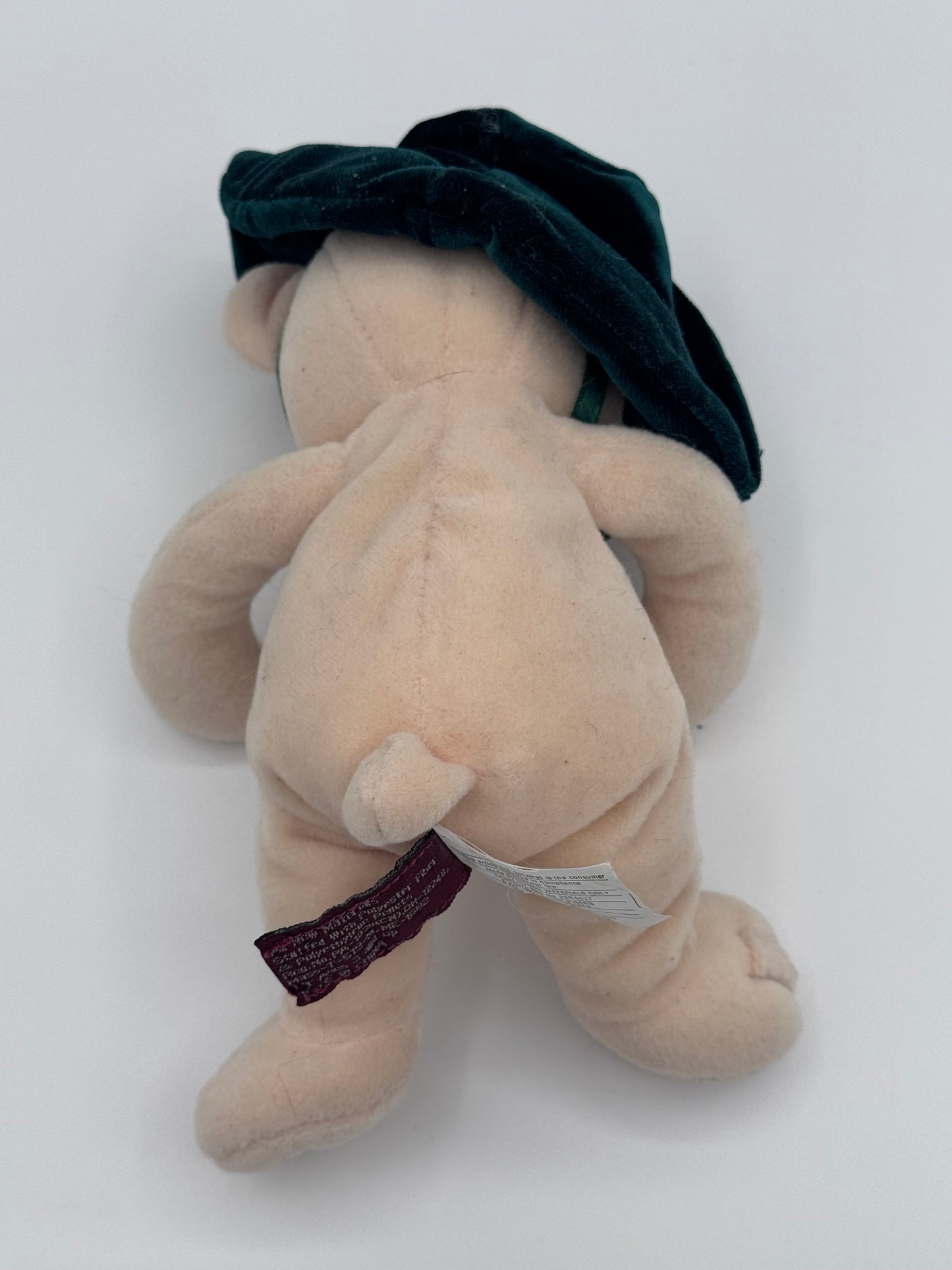 TC Dawson Beige Vintage Teddy Bear by Fiesta Lassies Green Hat