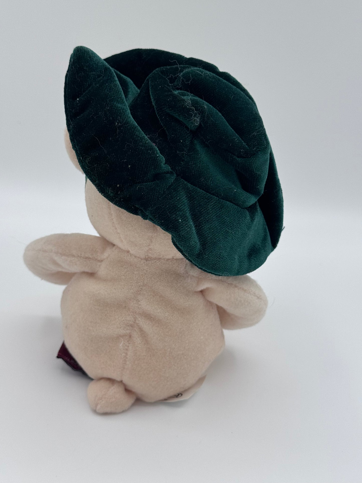 TC Dawson Beige Vintage Teddy Bear by Fiesta Lassies Green Hat