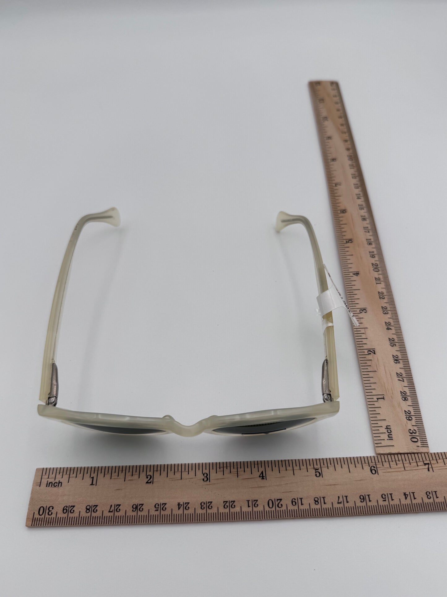 Lauren Hutton White Frame Retro Ophthalmic Glass 100% UV Protection Vintage Sunglasses