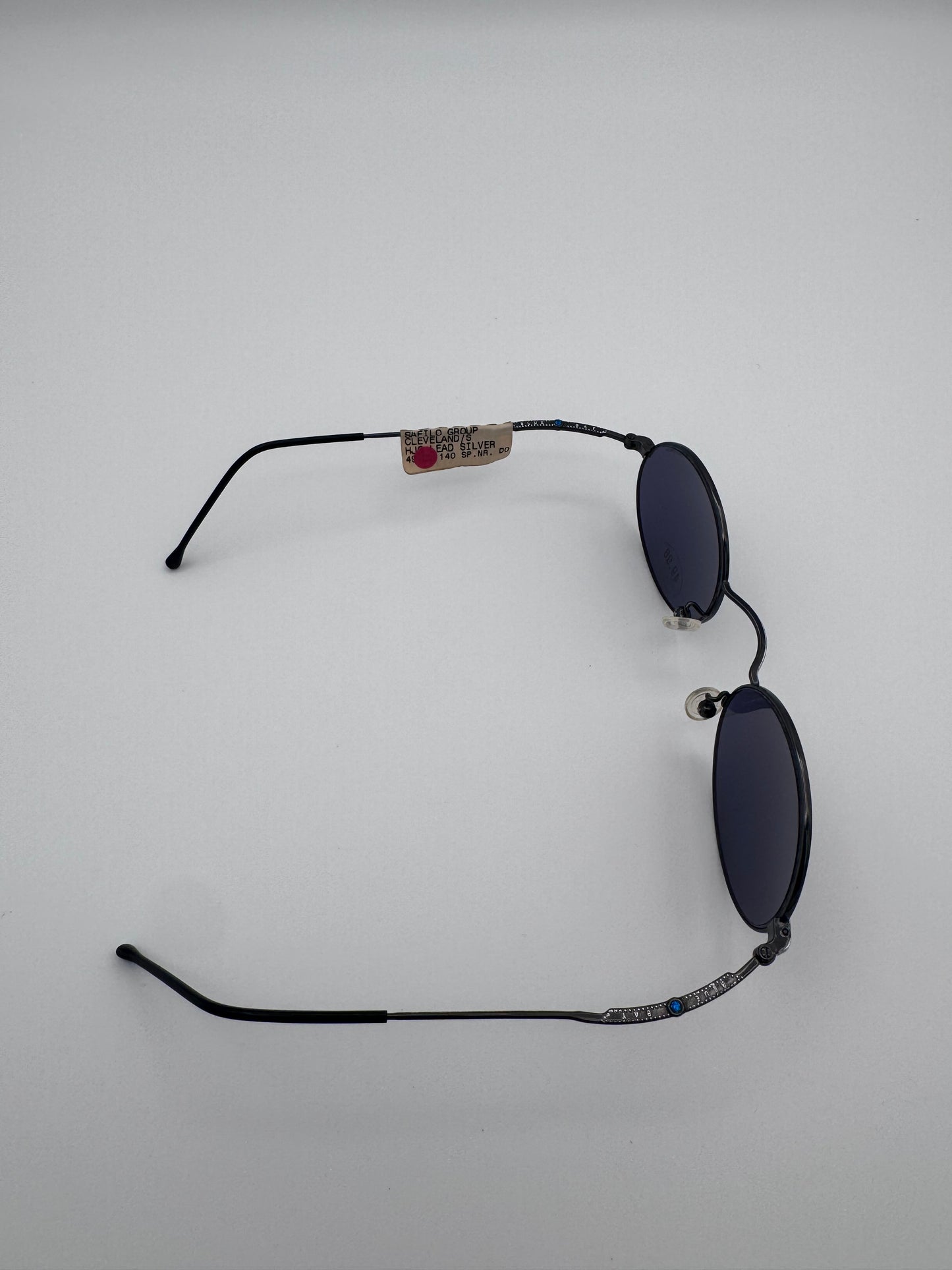 Blue Bay By Sifilo 90’s Silver Wire Made in Italy Vintage Sunglasses NOS Cleveland/S Lead Silver