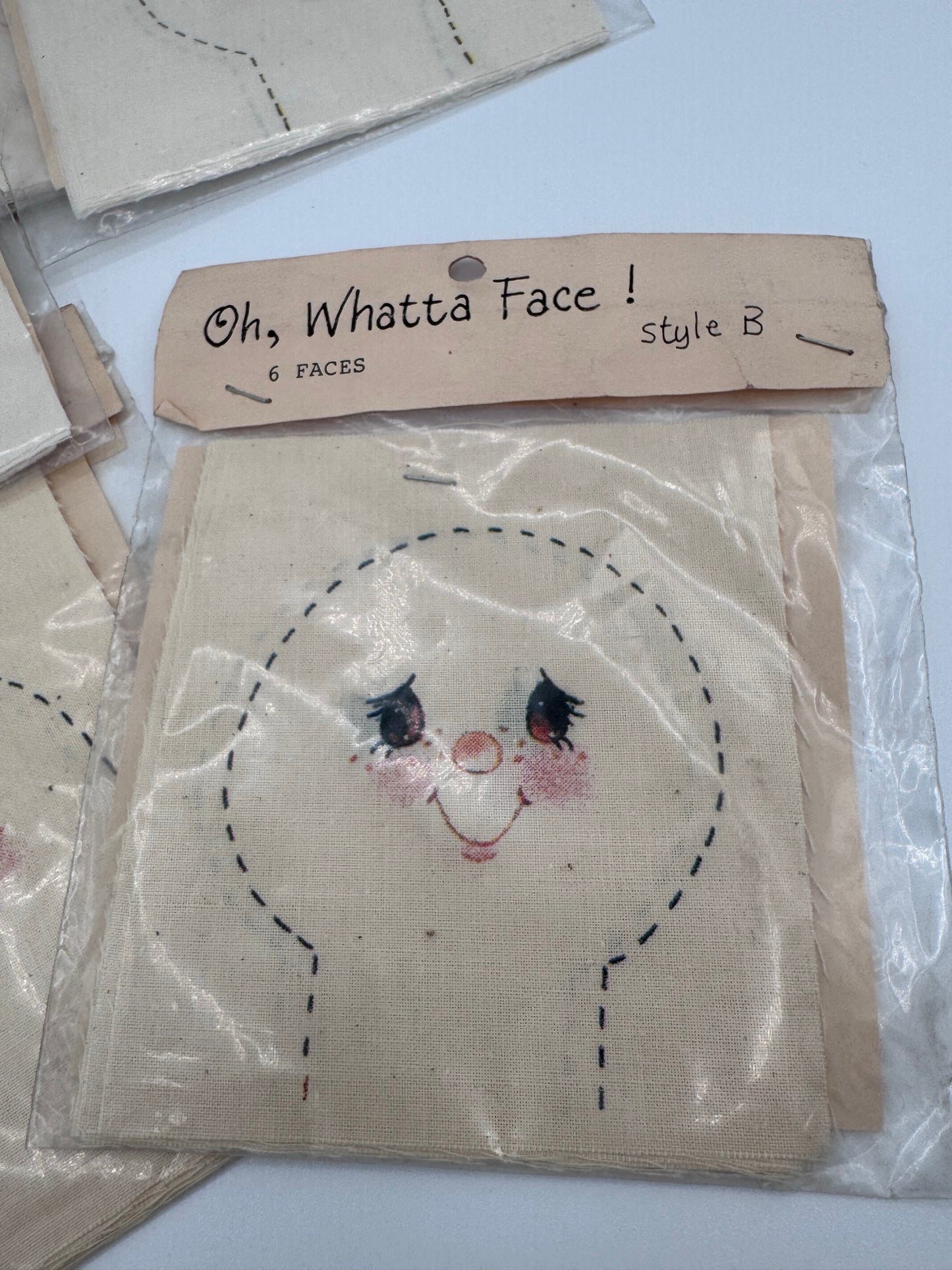 Set of 66 Doll or Puppet Face 1991 Vintage Cutout Oh Whatta Face