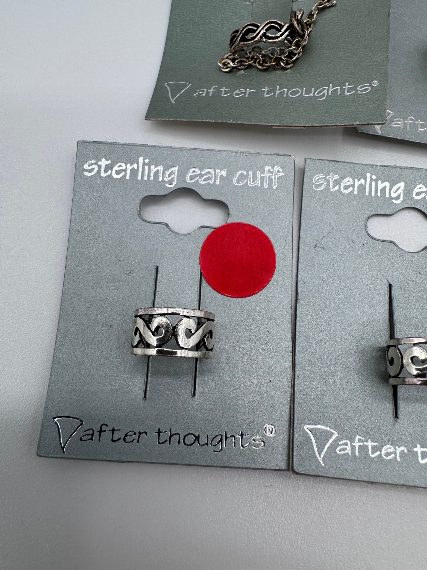 Set of 10 Silver Ear Cuff Earrings Costume Jewelry Vintage After Thoughts