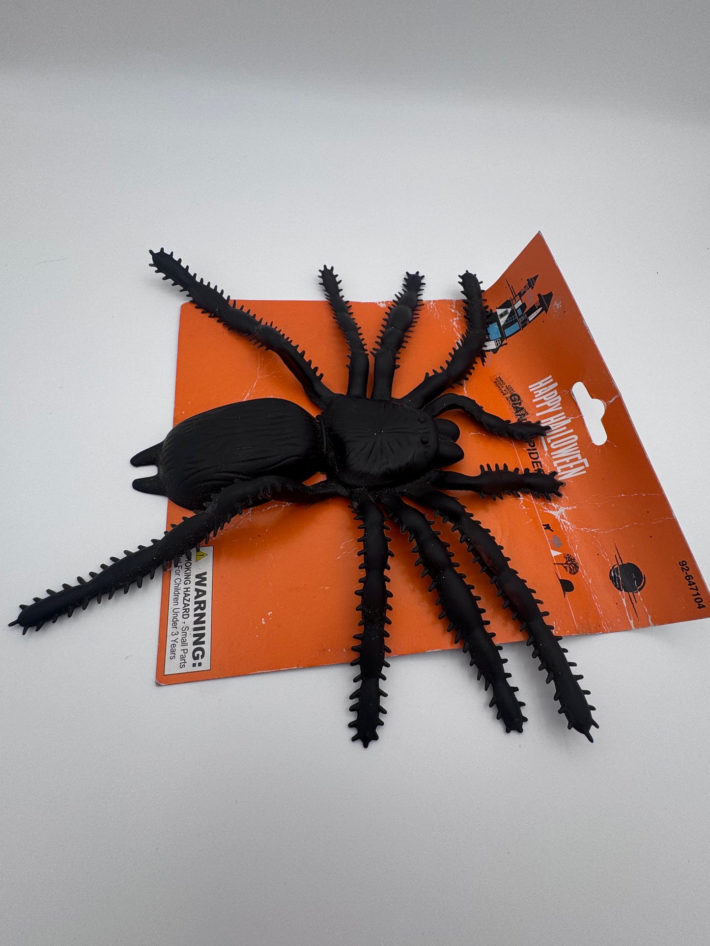 Happy Halloween Giant Fake Rubber Spider