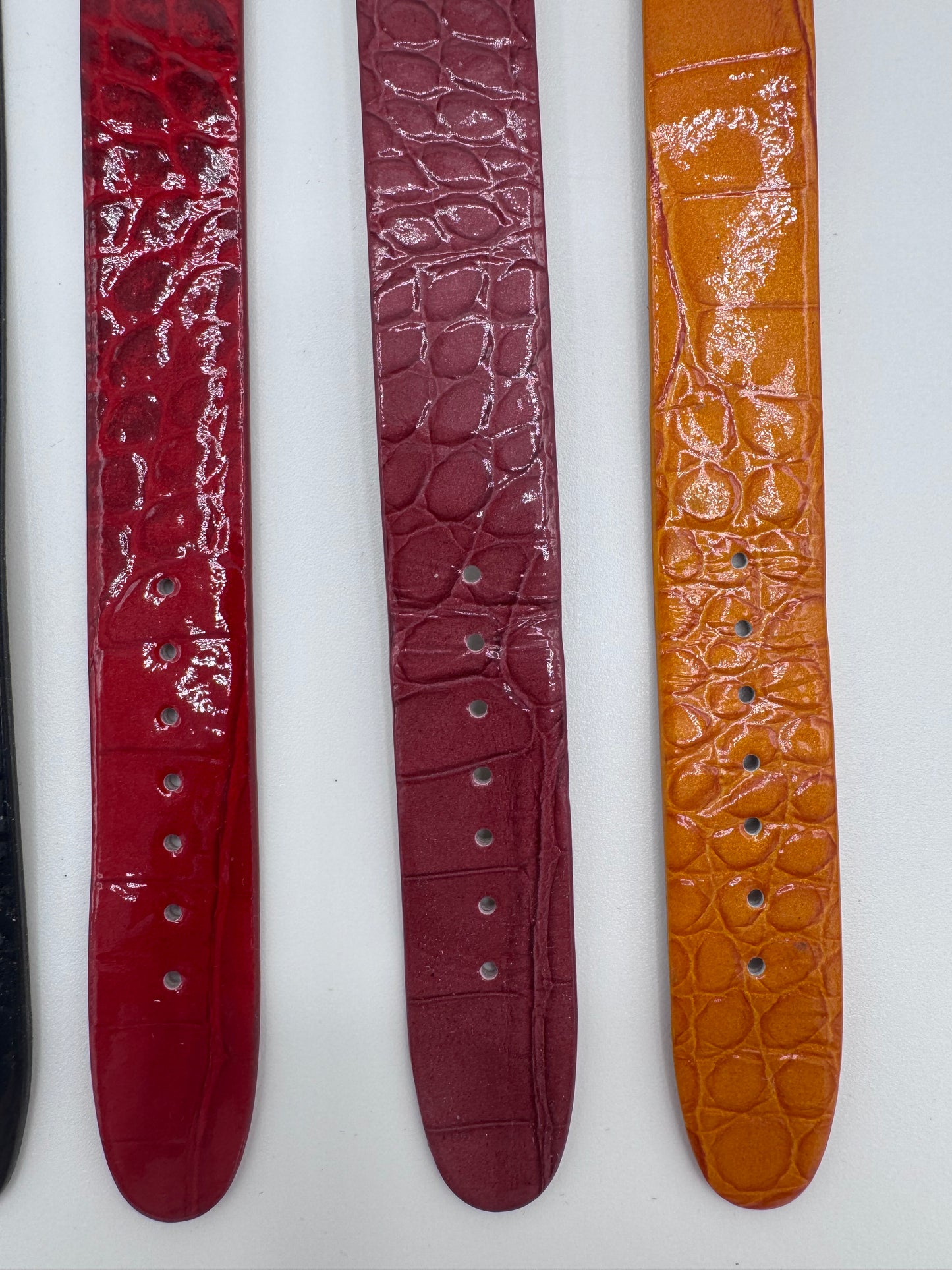 Genuine Leather Watch Bands Set of 6 Different Colors