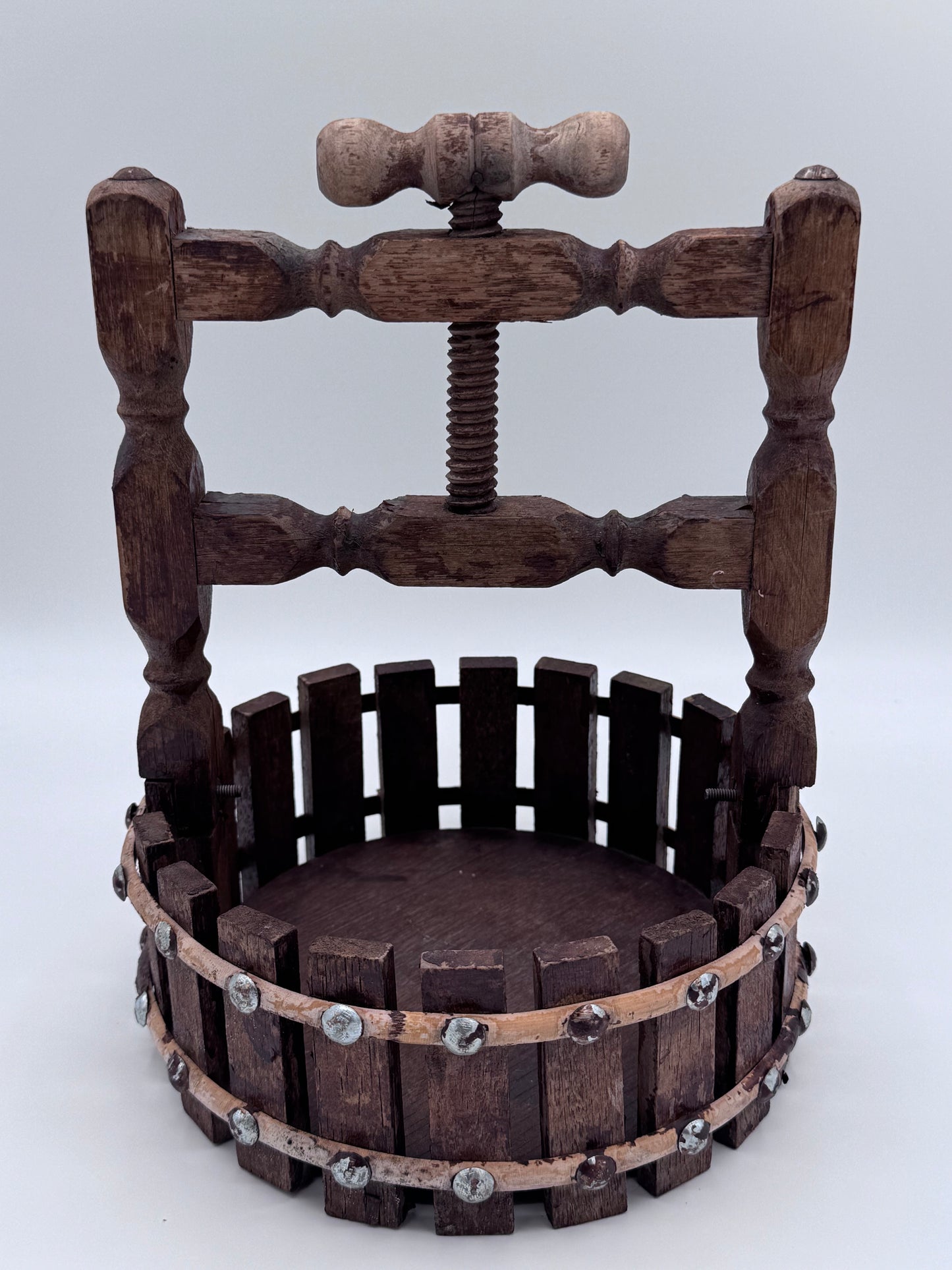 Vintage Wishing Well Nut Cracker Basket