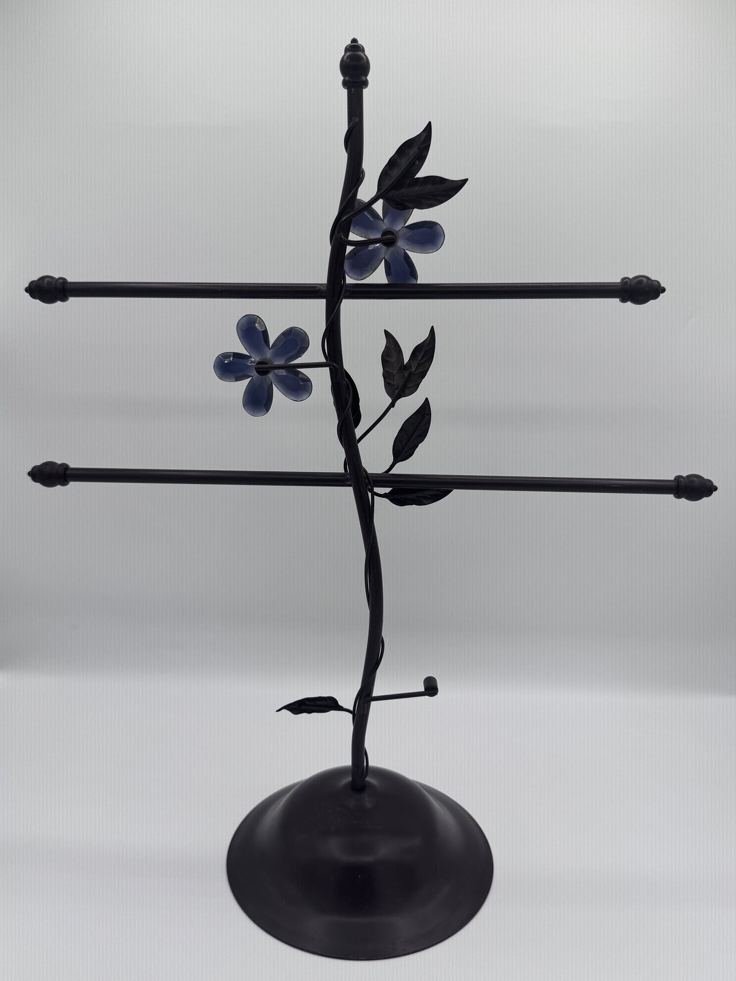 Metal Brown Floral Antique Jewelry Stand Display Storage Holder
