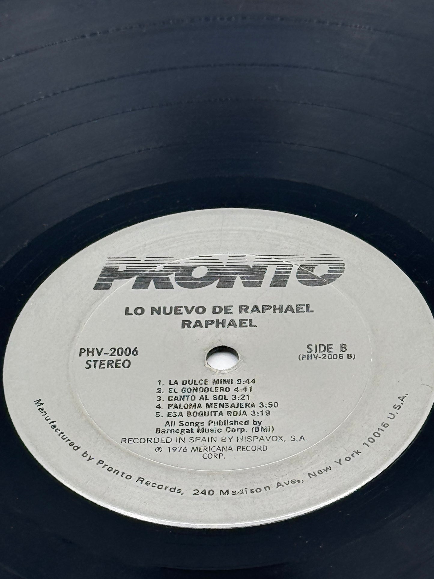 Yo Canto Franco 1980’s Vintage Vinyl Record