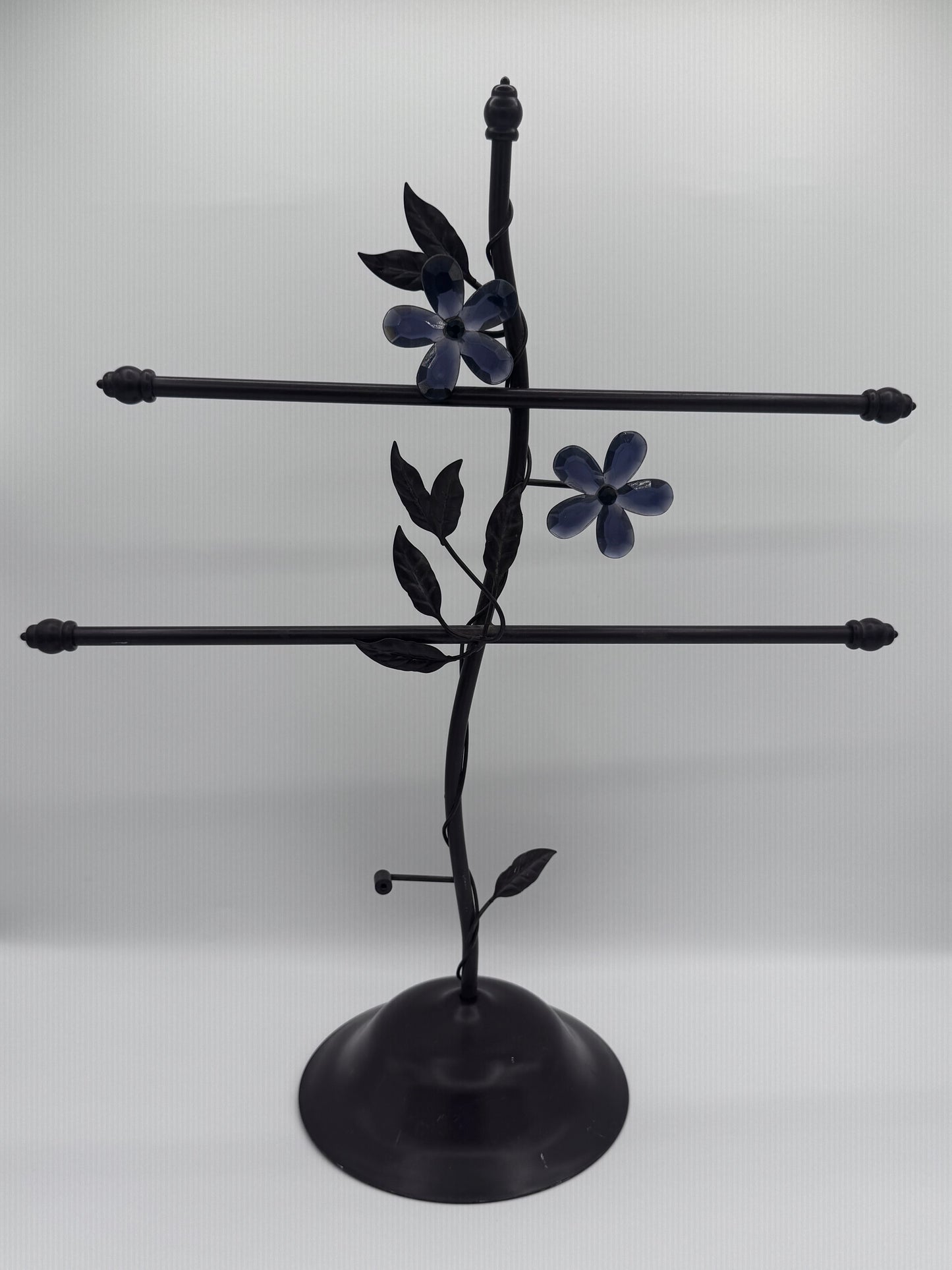 Metal Brown Floral Antique Jewelry Stand Display Storage Holder