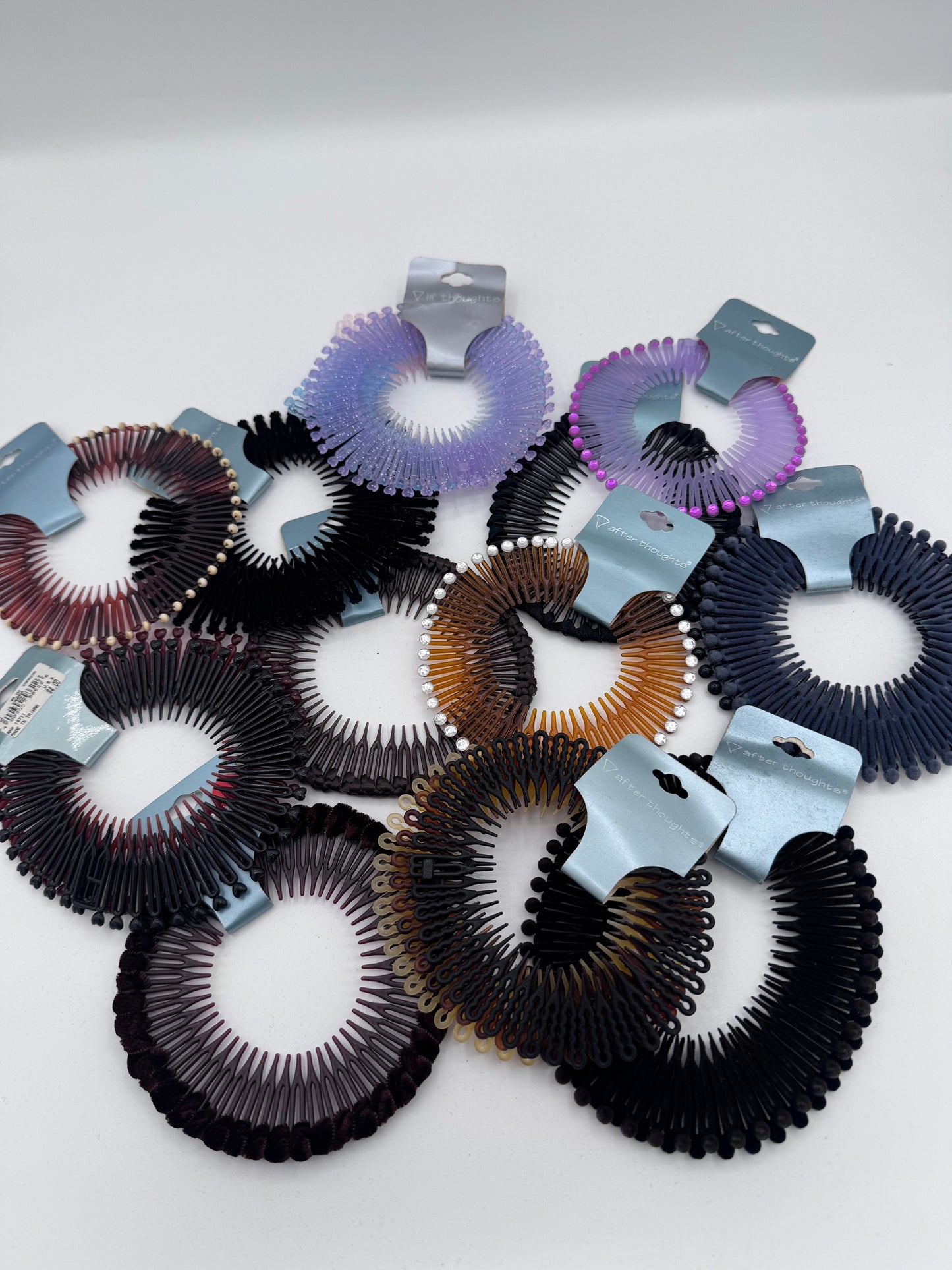 Mystery Mixed Lot of 14 90’s Retro Flexible Stretch Hair Combs Teeth Headband