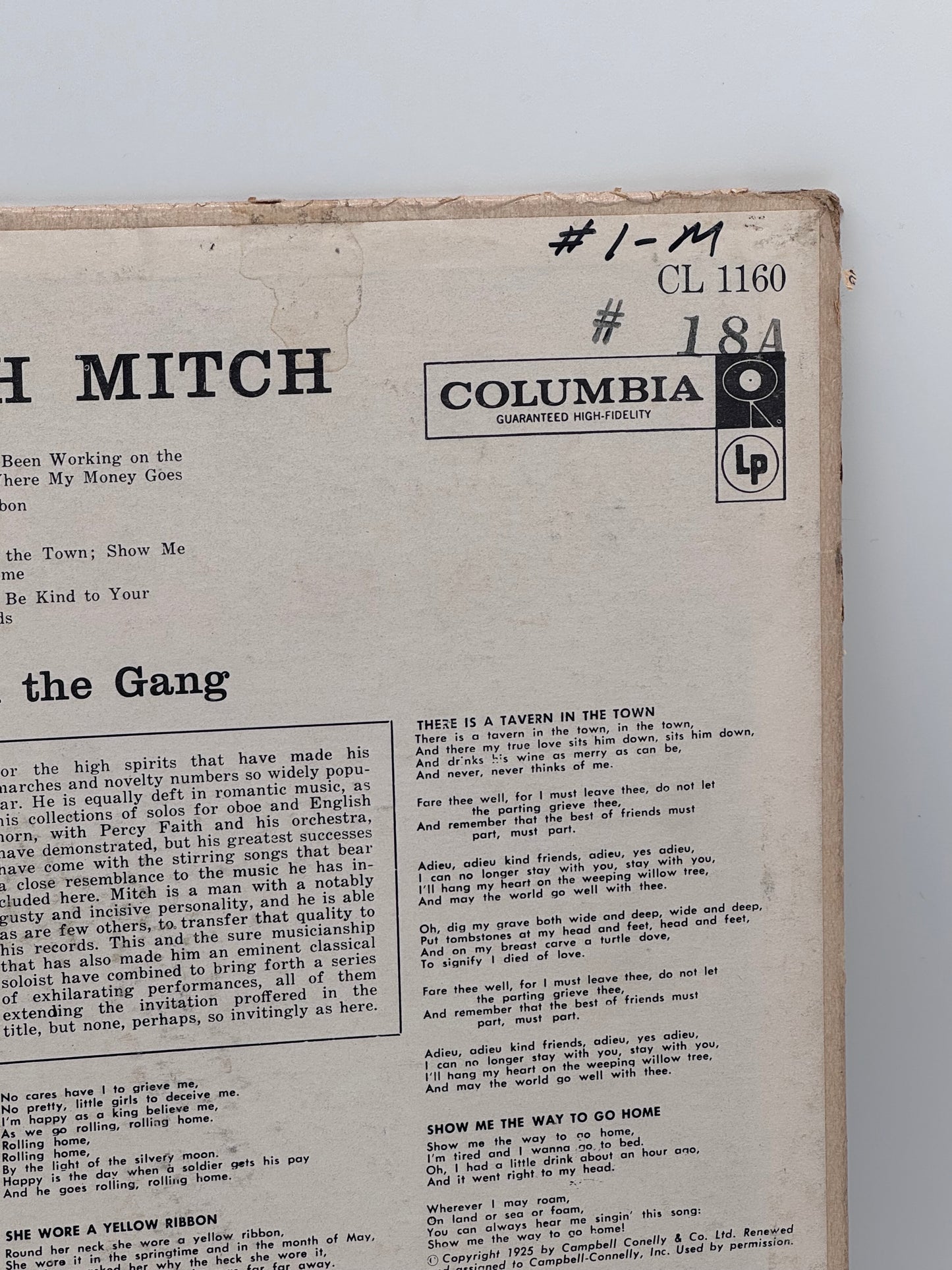 Sing Along with Mitch, Mitch Miller and the Gang 1958 Vintage Vinyl Record
