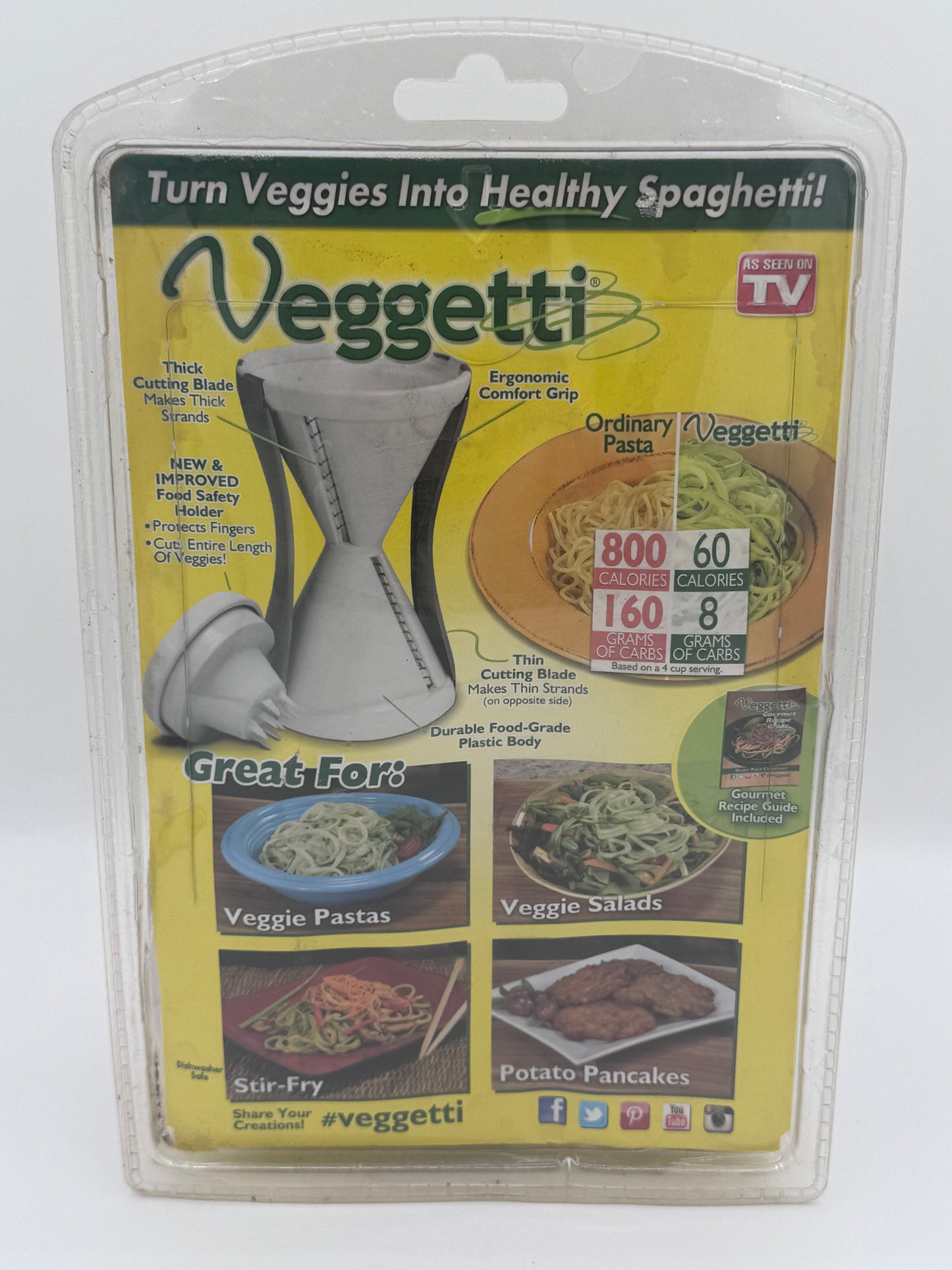 Veggetti Spiral Vegetable Slicer As Seen on TV Veggie Pasta Slicer
