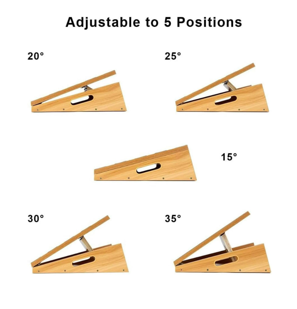 Calf Stretcher Professional Wooden Slant Board, Adjustable Incline Board Stretch Board