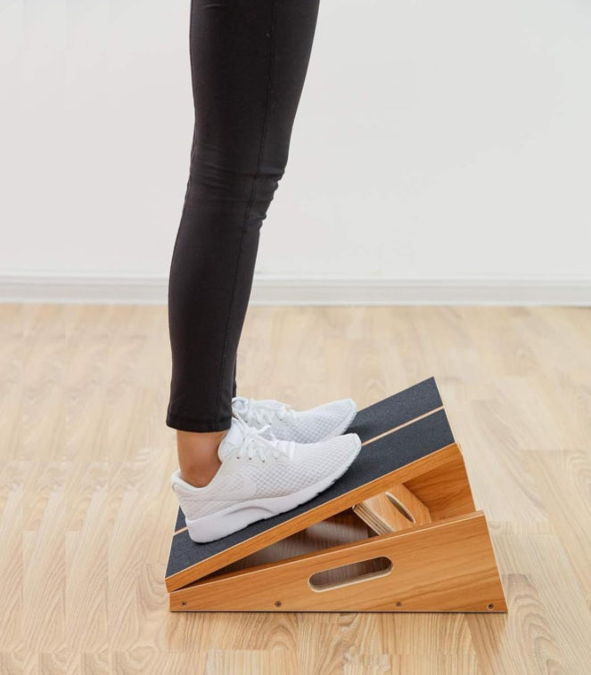 Calf Stretcher Professional Wooden Slant Board, Adjustable Incline Board Stretch Board