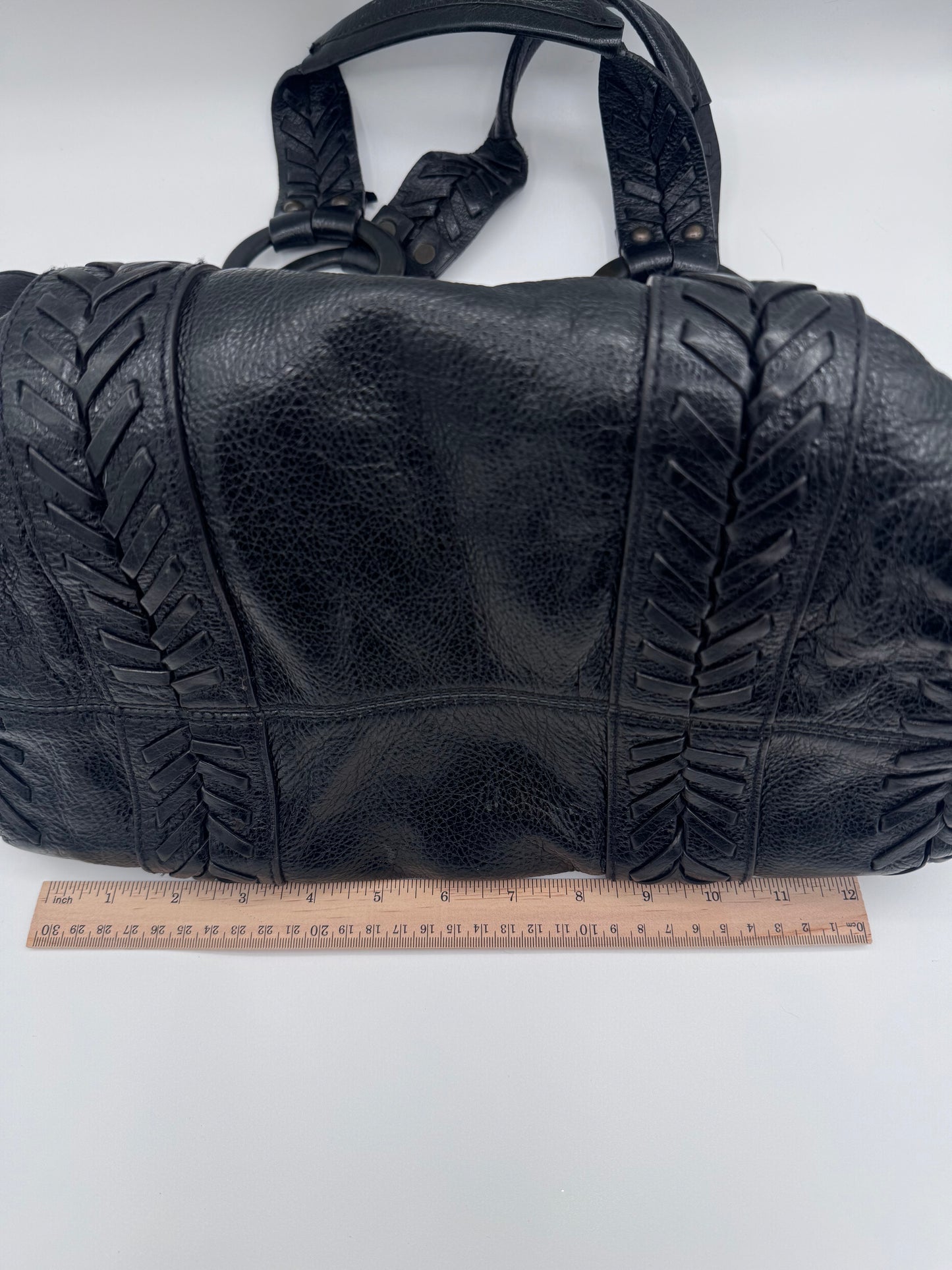 Jessica Simpson Black Leather Large Purse Handbag Tote