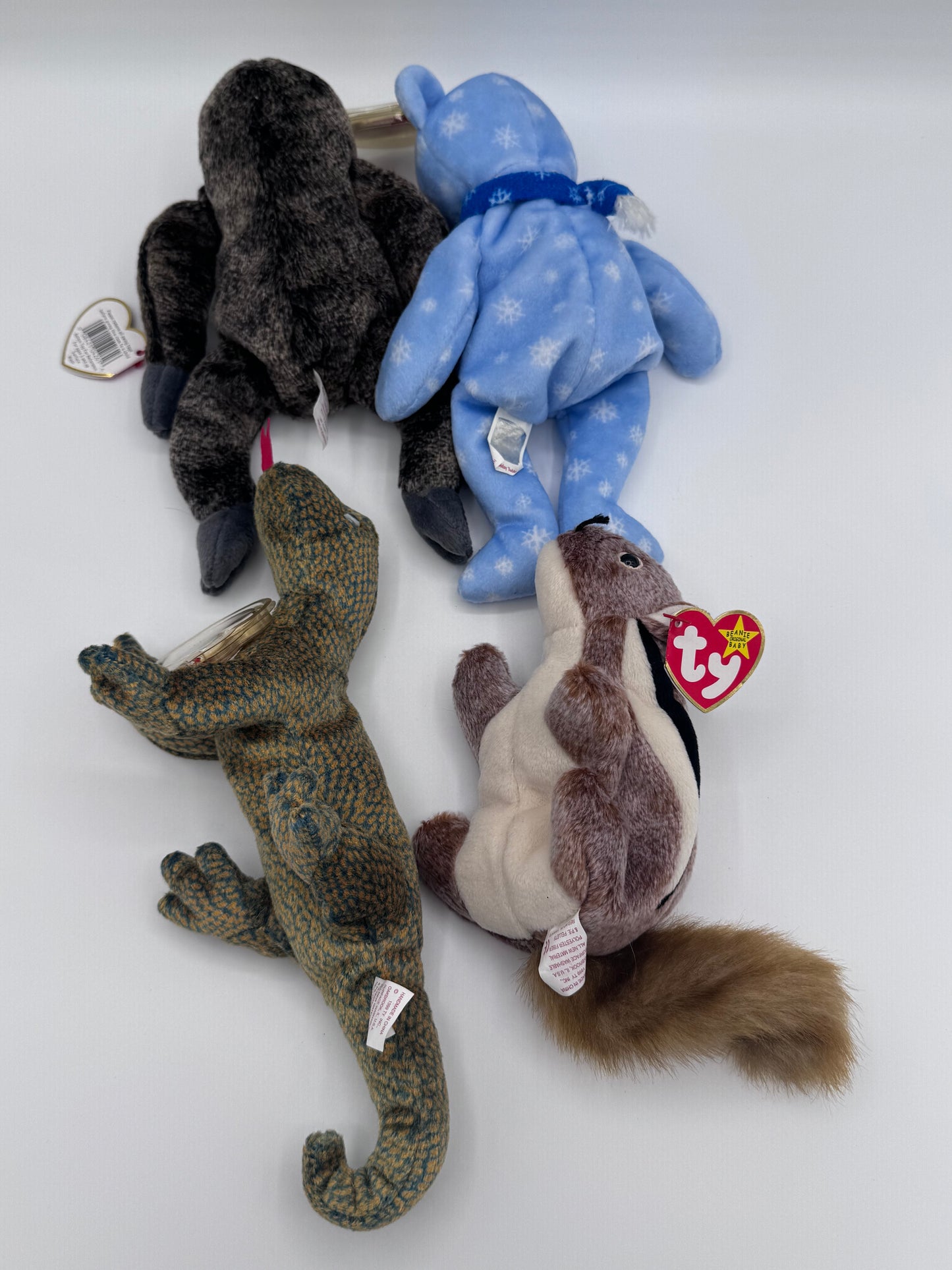 Beanie Babies TY-Hang Tag 5th Gen & Tush Tag 8th Gen Set of 4 Babies