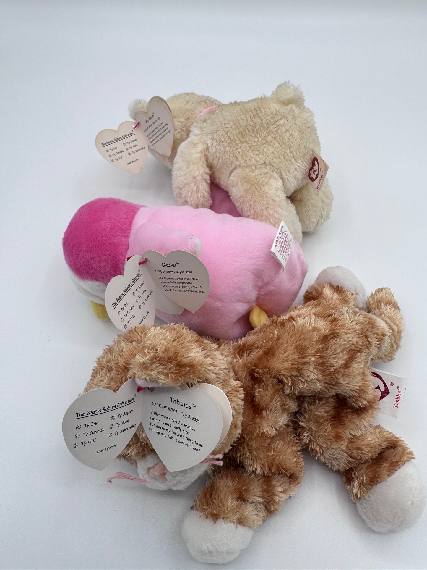 Beanie Babies TY - Hang Tag 15th Gen & Tush Tag 13th Gen Set of 3 Babies
