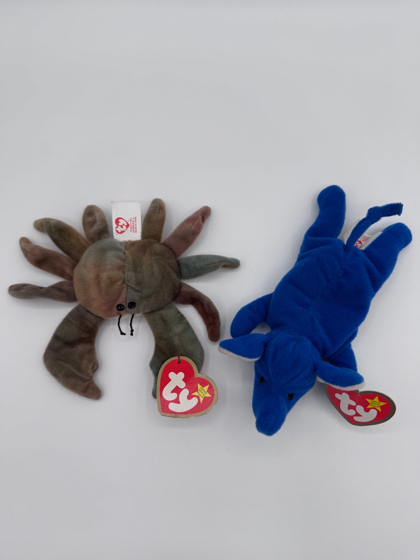 McDonalds Teenie Beanie Babies TY - Peanut & Claude the Crab Set of 2