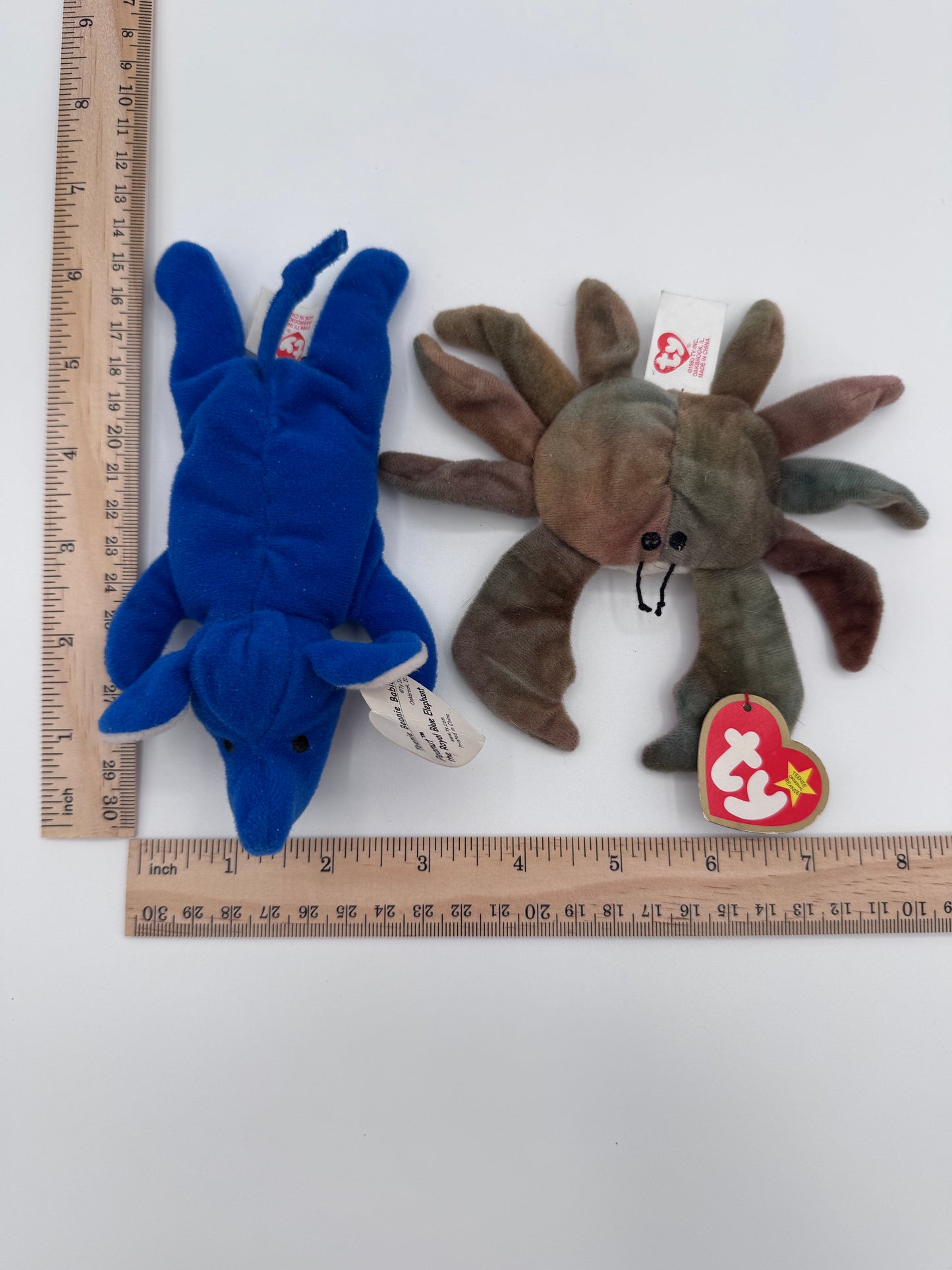 McDonalds Teenie Beanie Babies TY - Peanut & Claude the Crab Set of 2