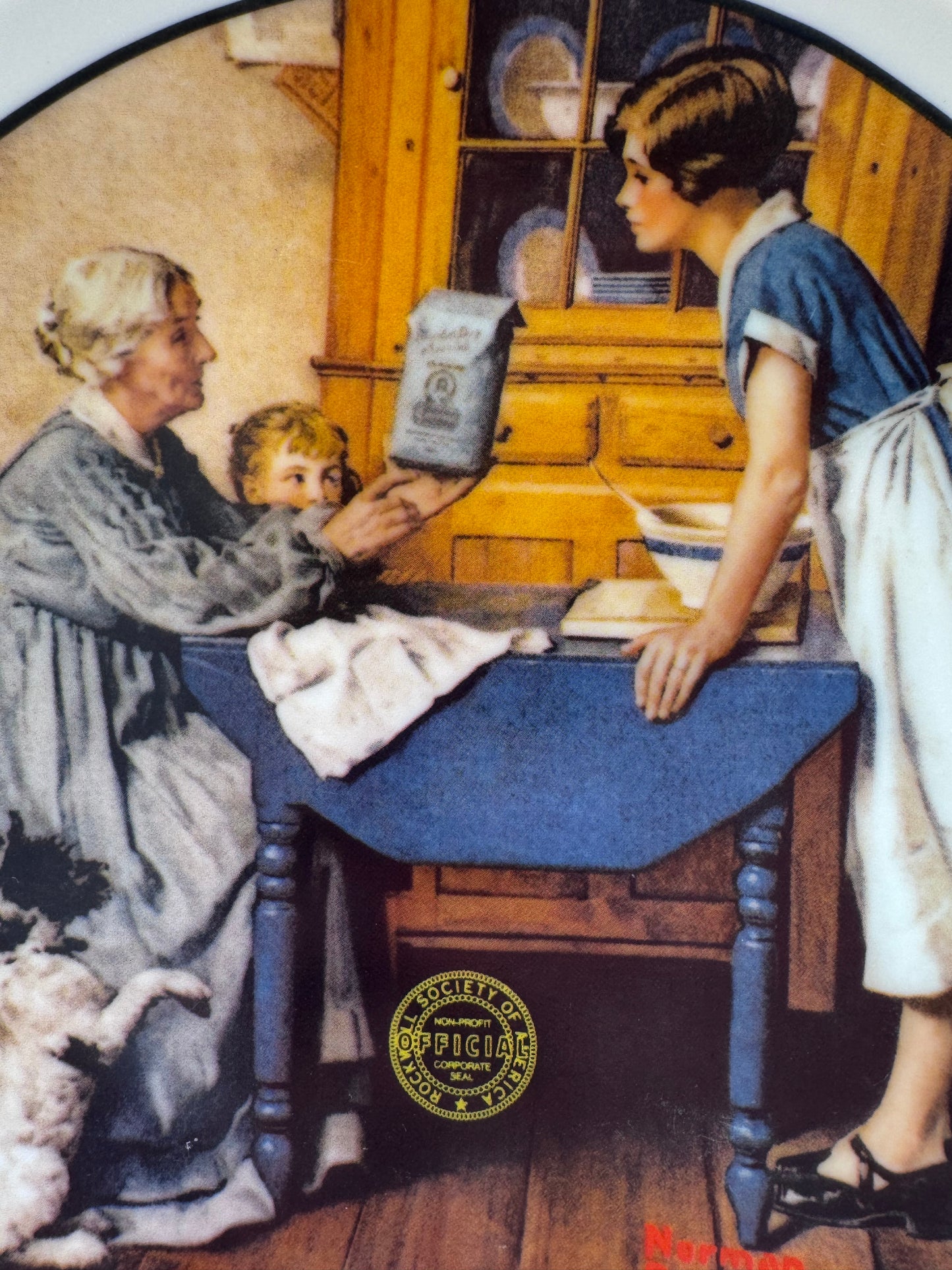 Add Two Cups And A Measure of Love 1983 Norman Rockwell Collector Plate