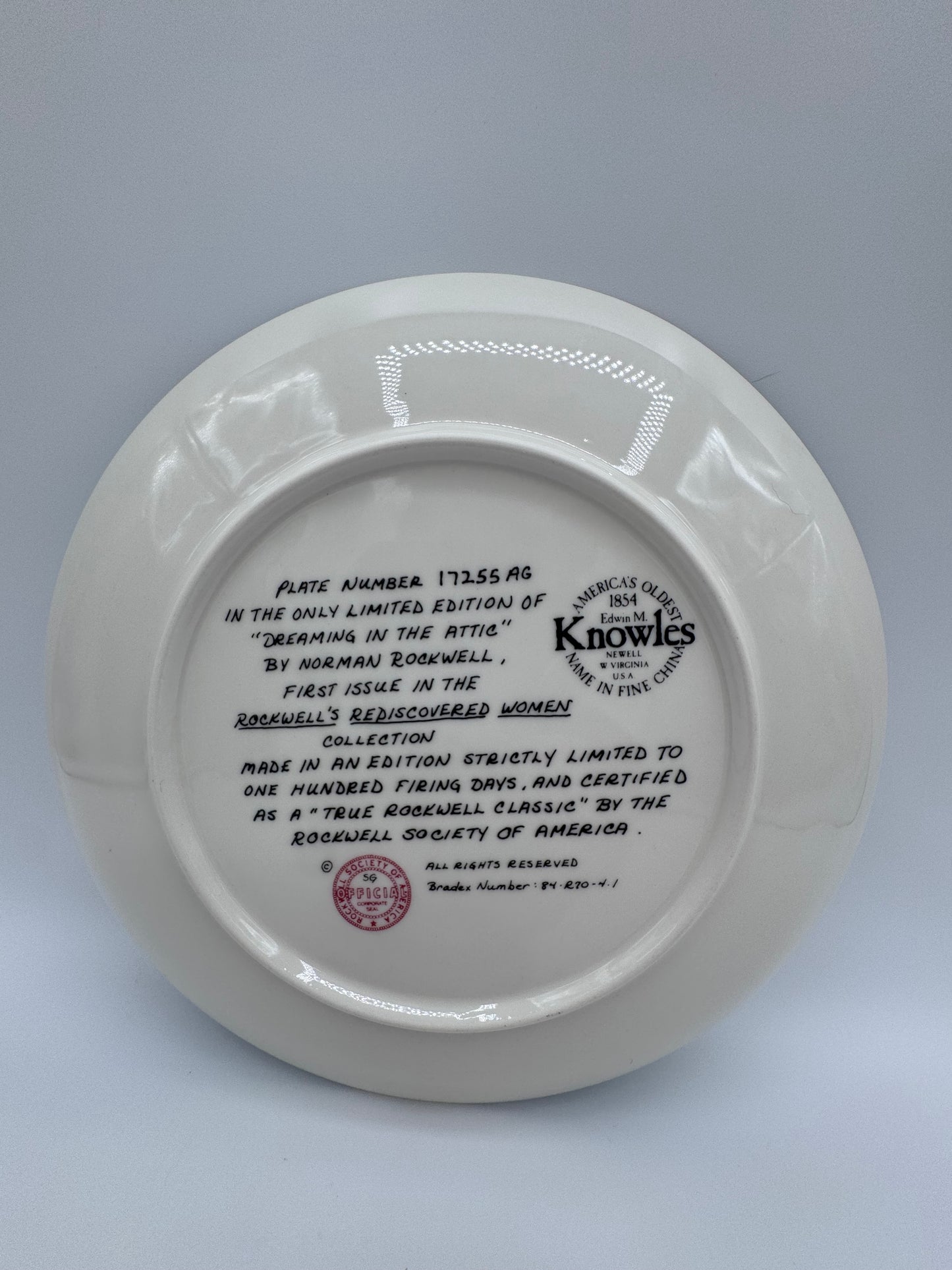Dreaming in the Attic Norman 1981 Rockwell Collector Plate