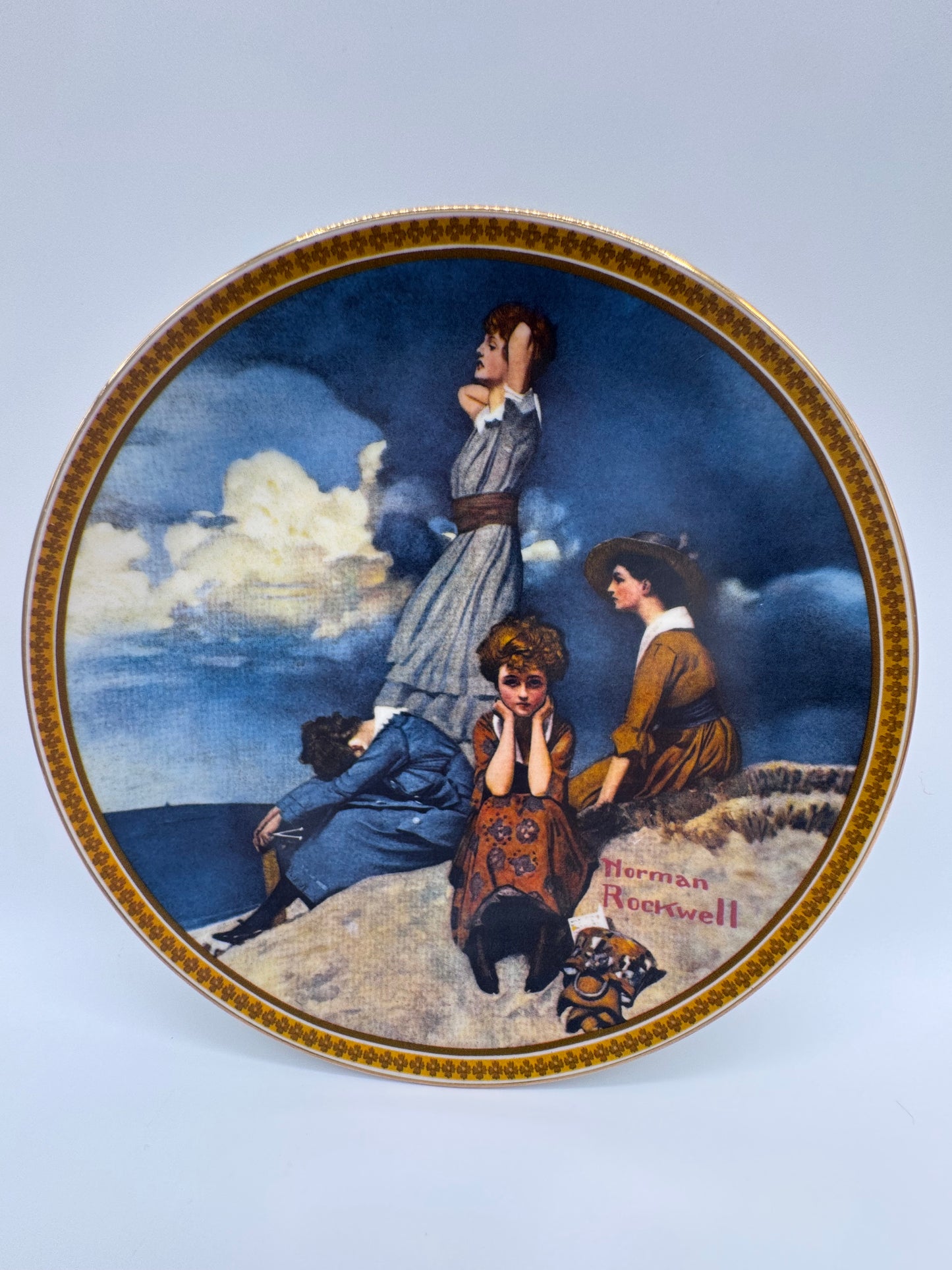 Waiting on the Shore 1982 Norman Rockwell Collector Plate