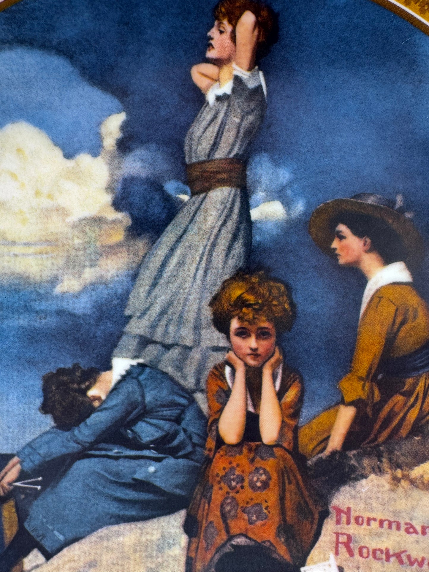 Waiting on the Shore 1982 Norman Rockwell Collector Plate