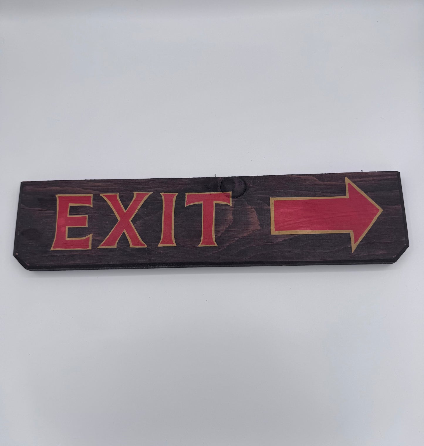 Hand Painted Vintage Wood Exit Sign