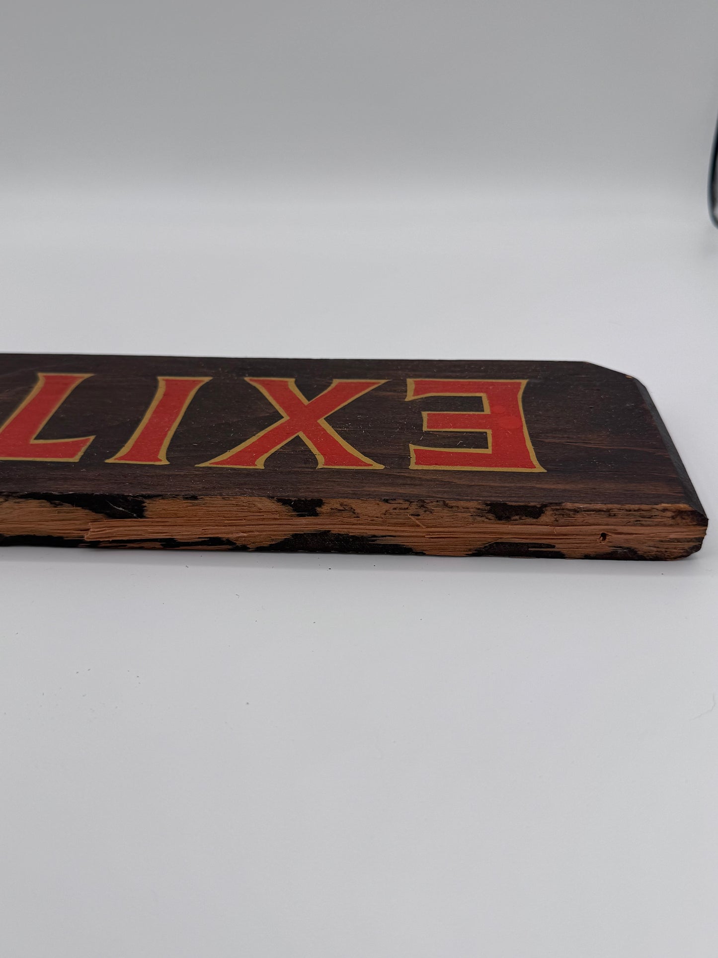 Hand Painted Vintage Wood Exit Sign